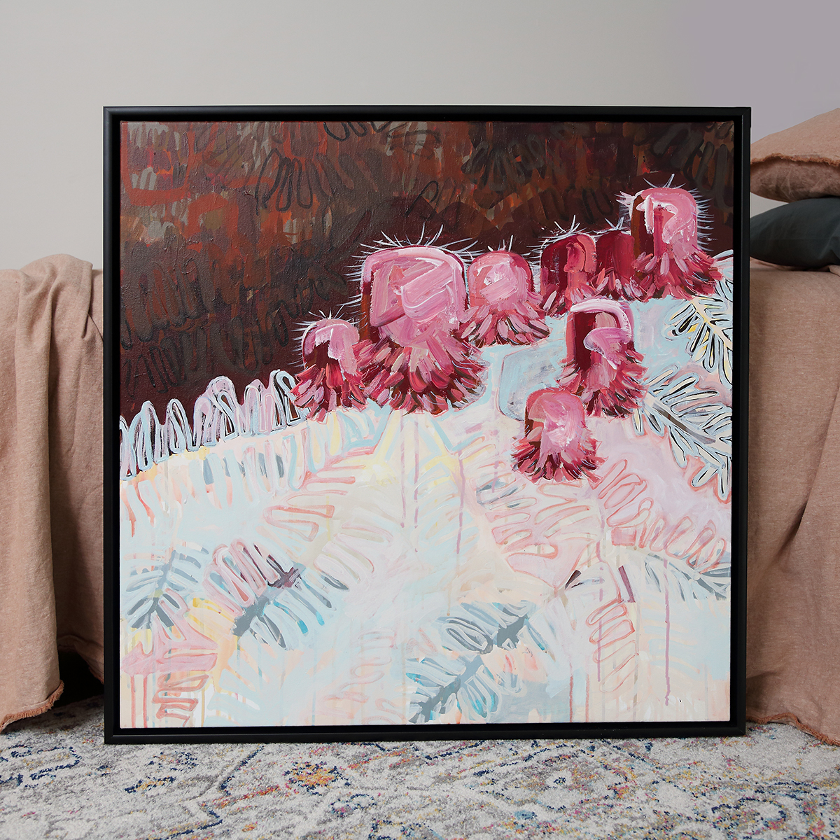 Lr 16 Banksia Moment Ii Smith And Brooks Art Australian Botanical Artist Abtract Floral Art For Interior Designers Art For Your Home Fine Art Prints Sustainable Art Affordable Art