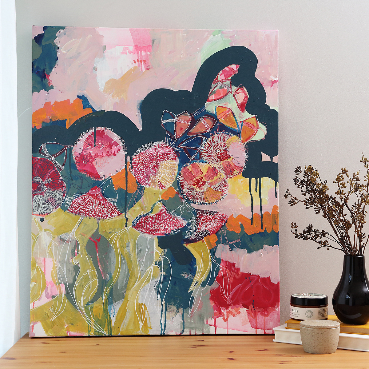 Lr 62 Smith&brooks Cinerea Muse Ii Abstract Floral Artist Australian Botanical Art Art For Your Walls Art For Interior Designers