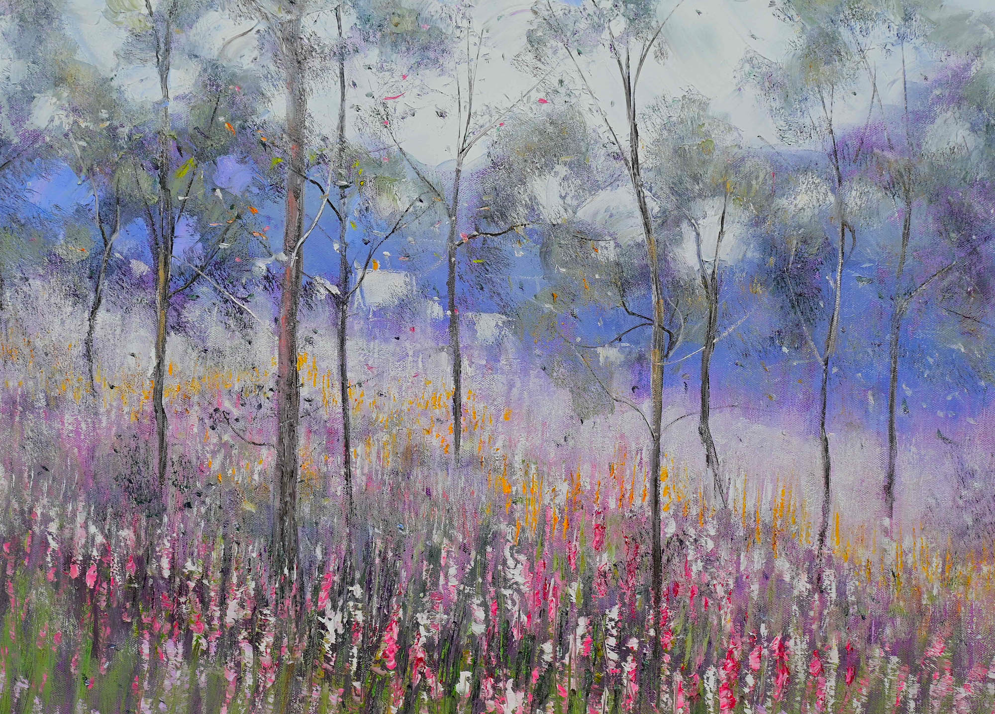 Red Gums And Wildflowers Detail