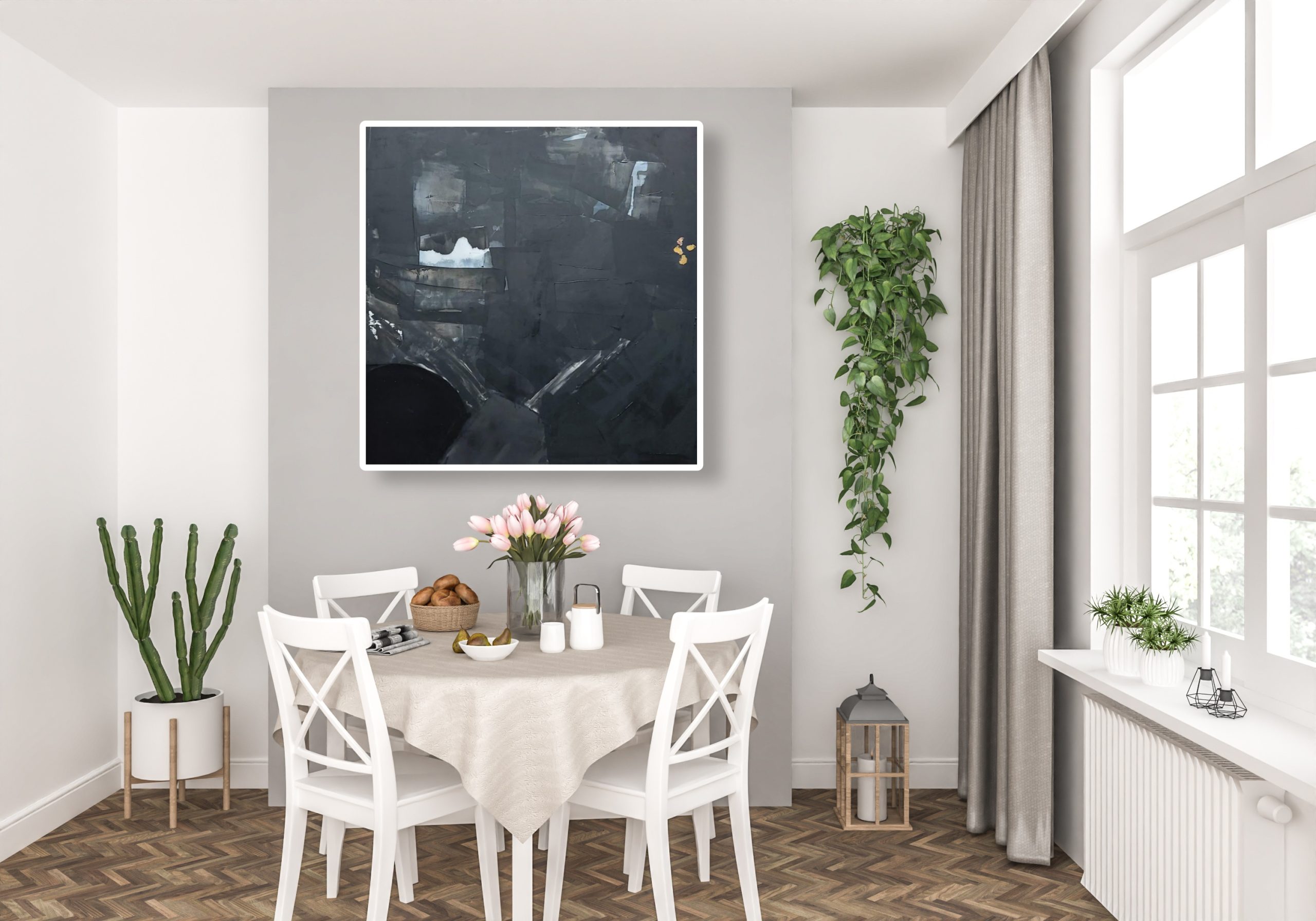 Encounter Of Four, Acrylic On Canvas 100x100 Cm