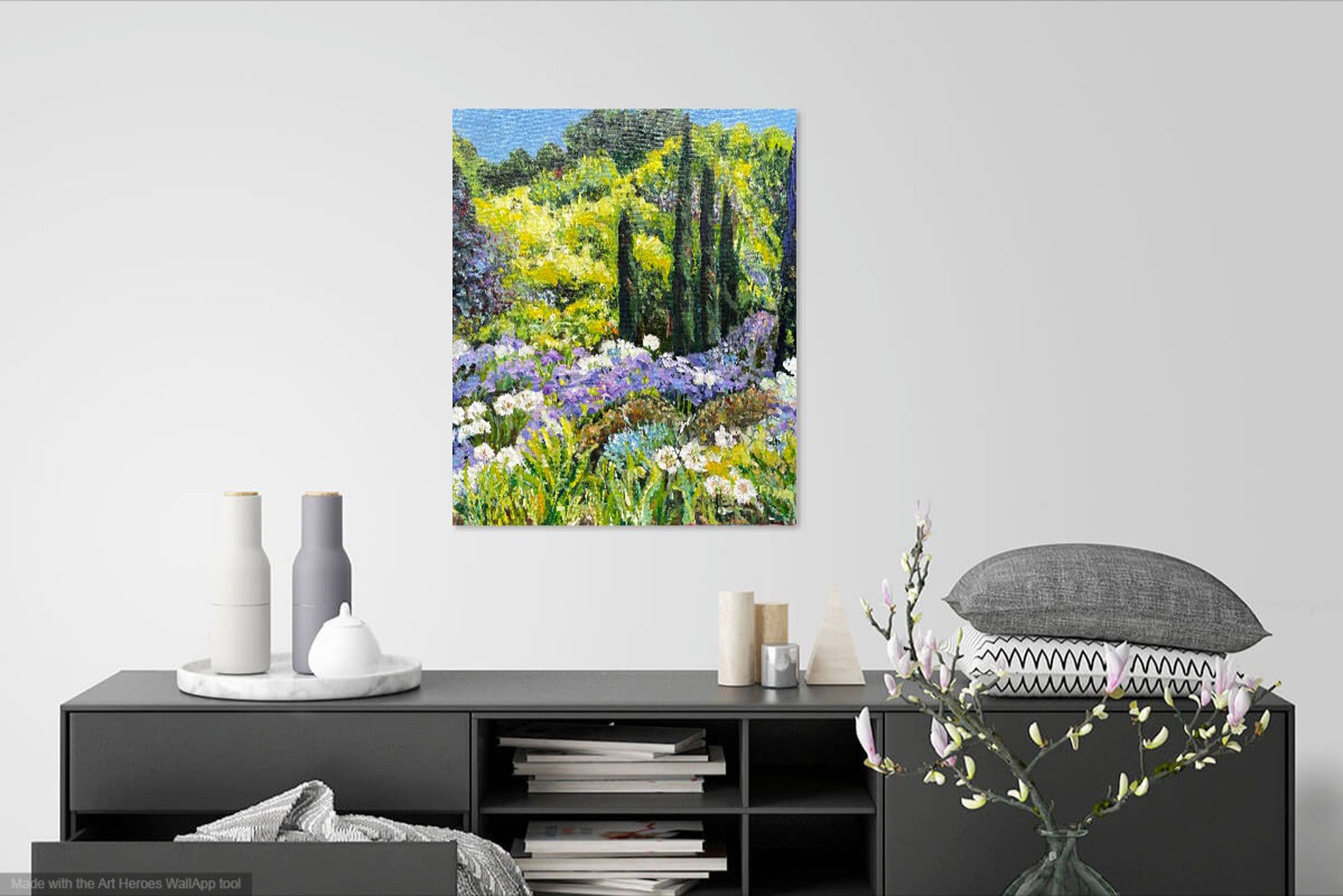 Agapanthas And Pencil Pines Room View