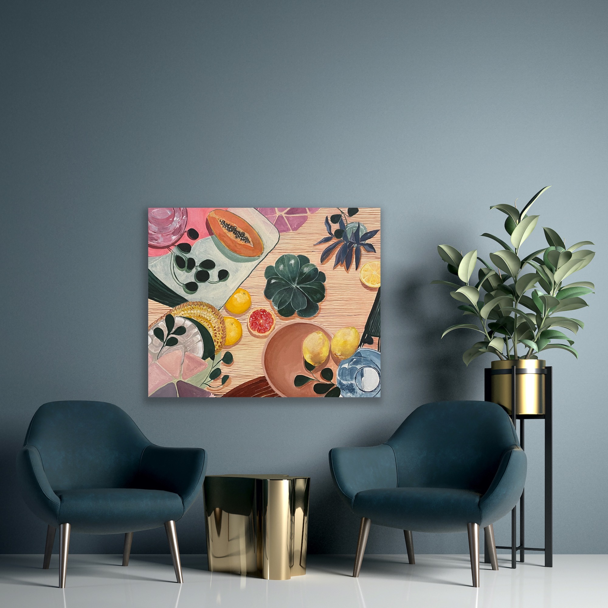 Vanessa Maver Still Life Original Painting Zest For Life 026