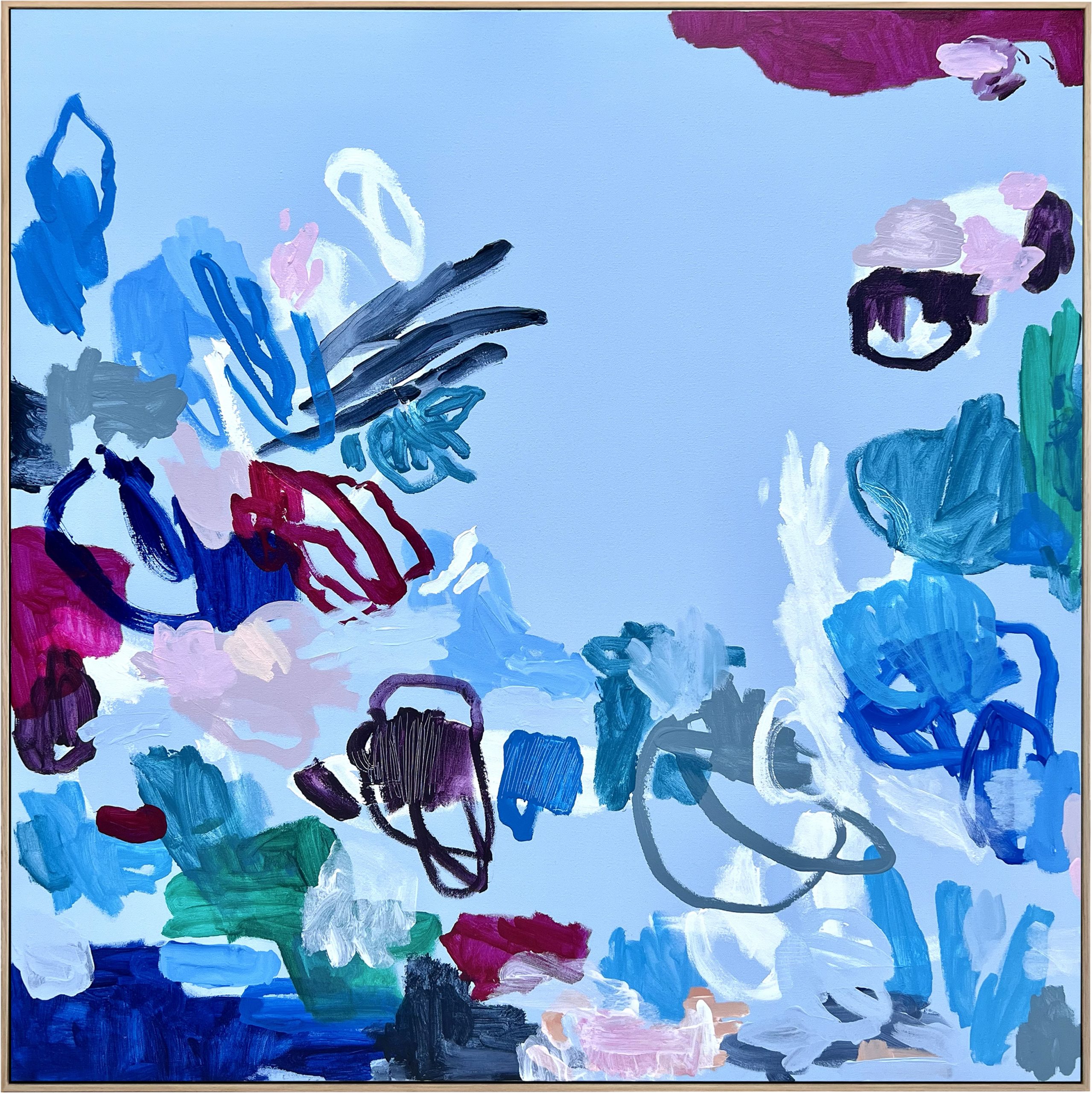 I Saw You Swimming Beside Me Rebecca Koerting Modern Reef Abstract Framear