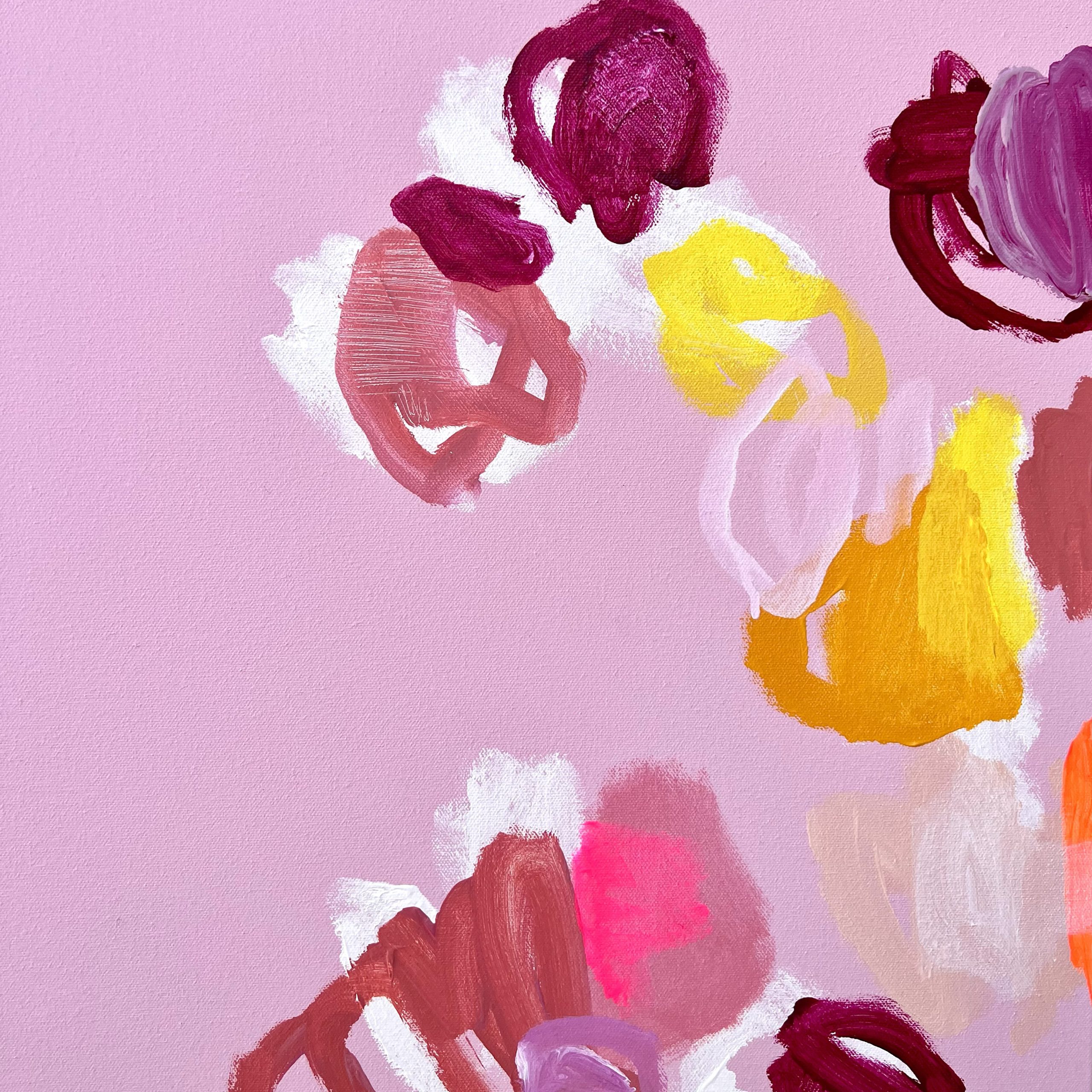 I Swam With My Eyes Open Rebecca Koerting Pink Modern Abstract Detail 2