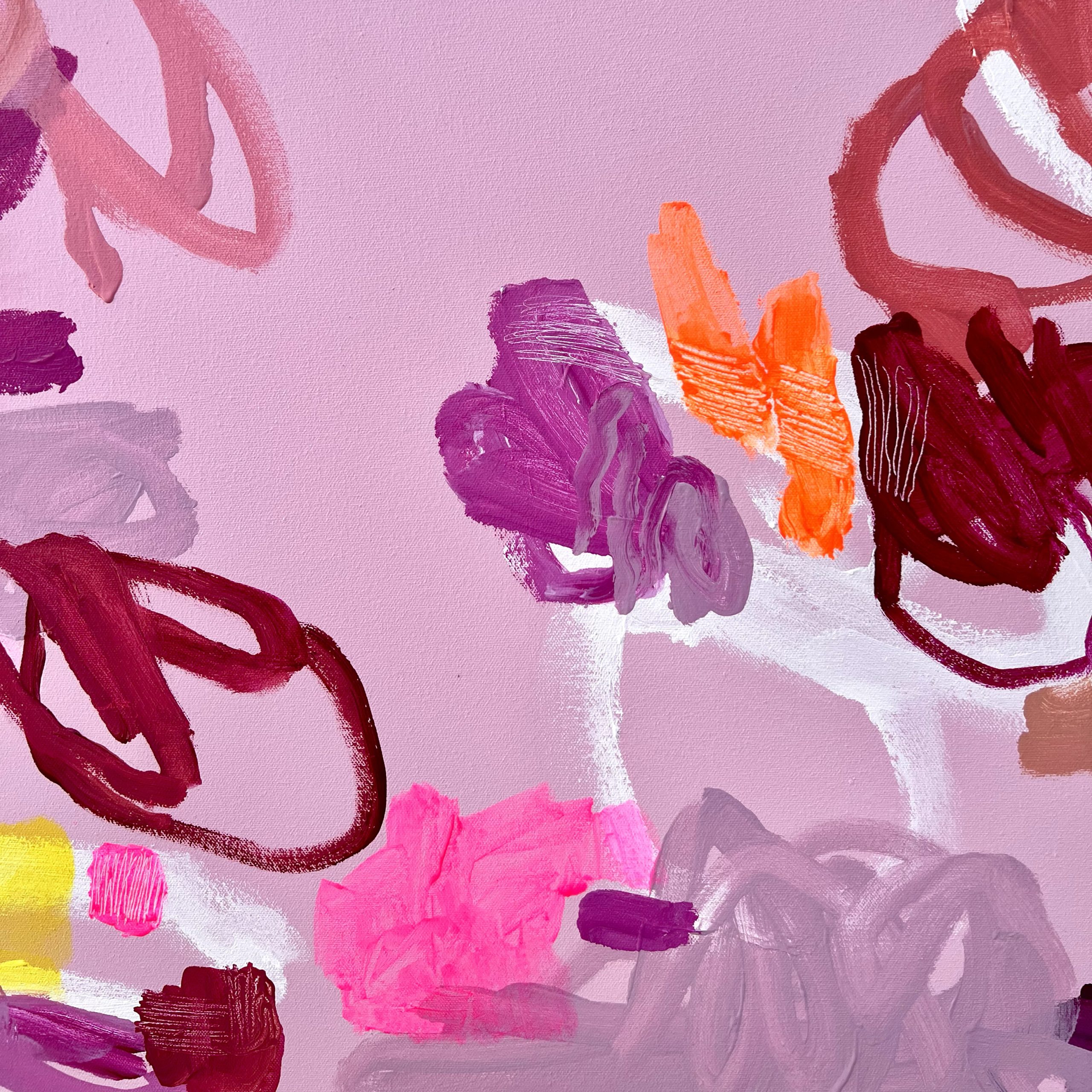 I Swam With My Eyes Open Rebecca Koerting Pink Modern Abstract Detail 3