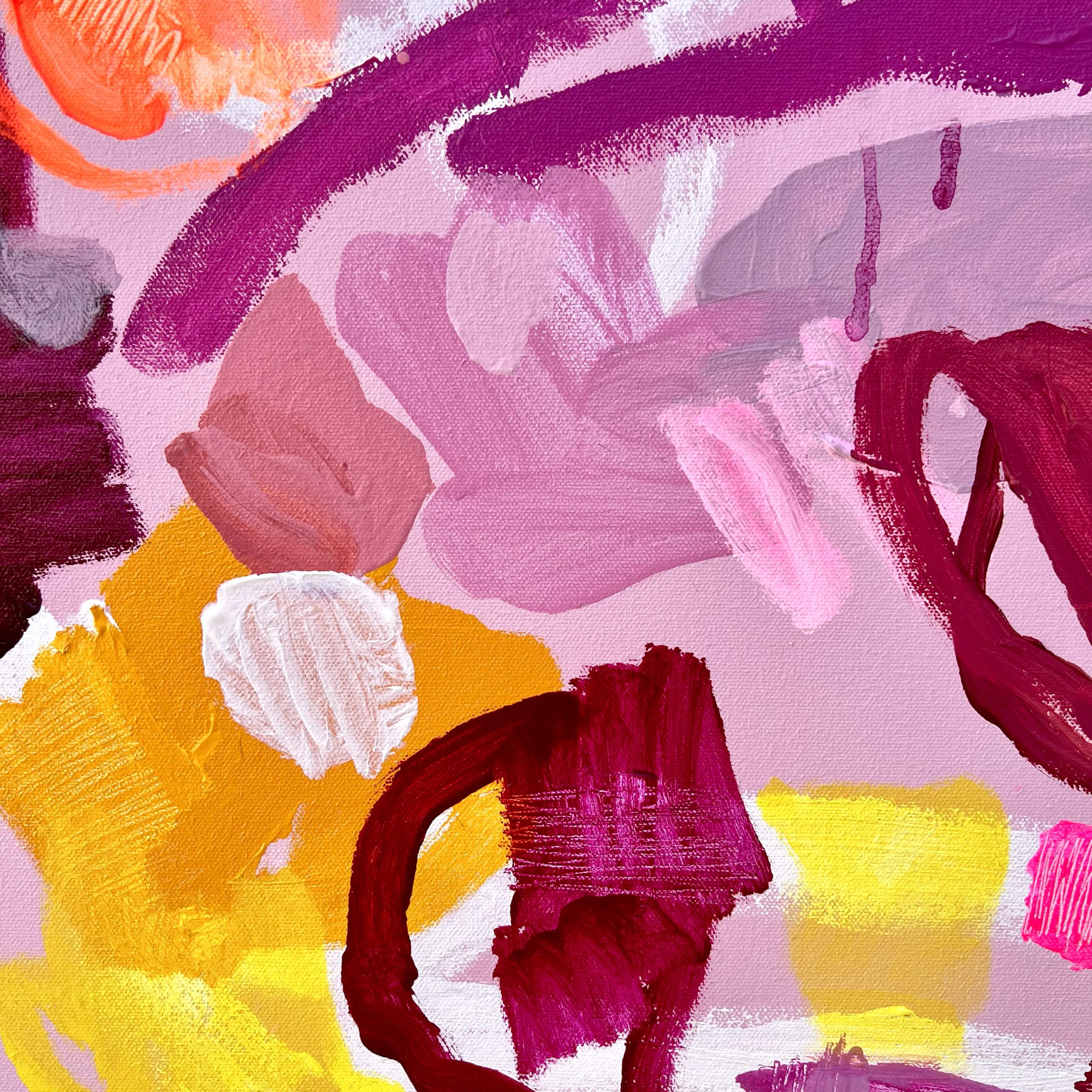 I Swam With My Eyes Open Rebecca Koerting Pink Modern Abstract Detail 4