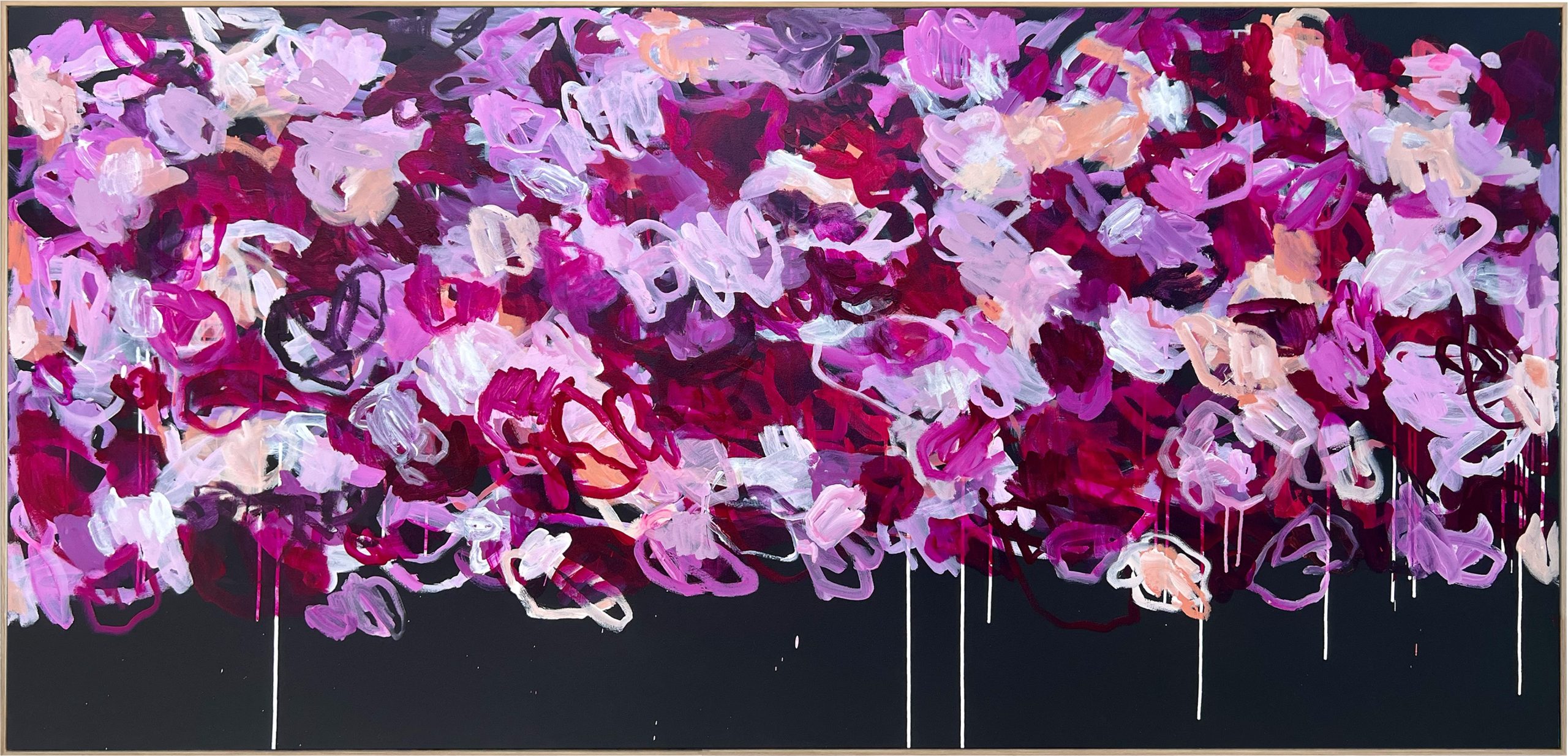 The Place We Met Rebecca Koerting Pink Modern Abstract Framear