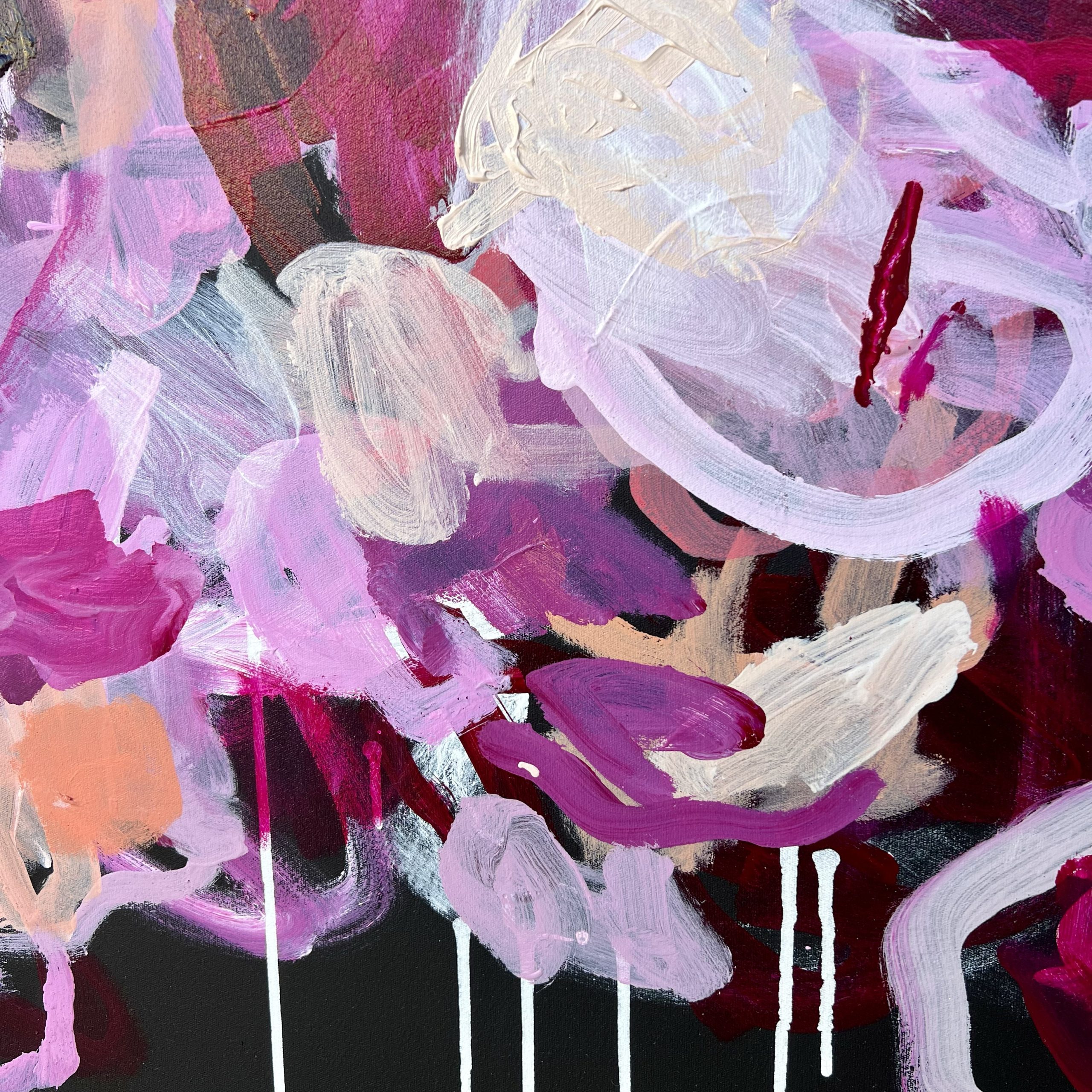 The Feeling At Midnigh Rebecca Koerting Pink Modern Abstract Detail 2
