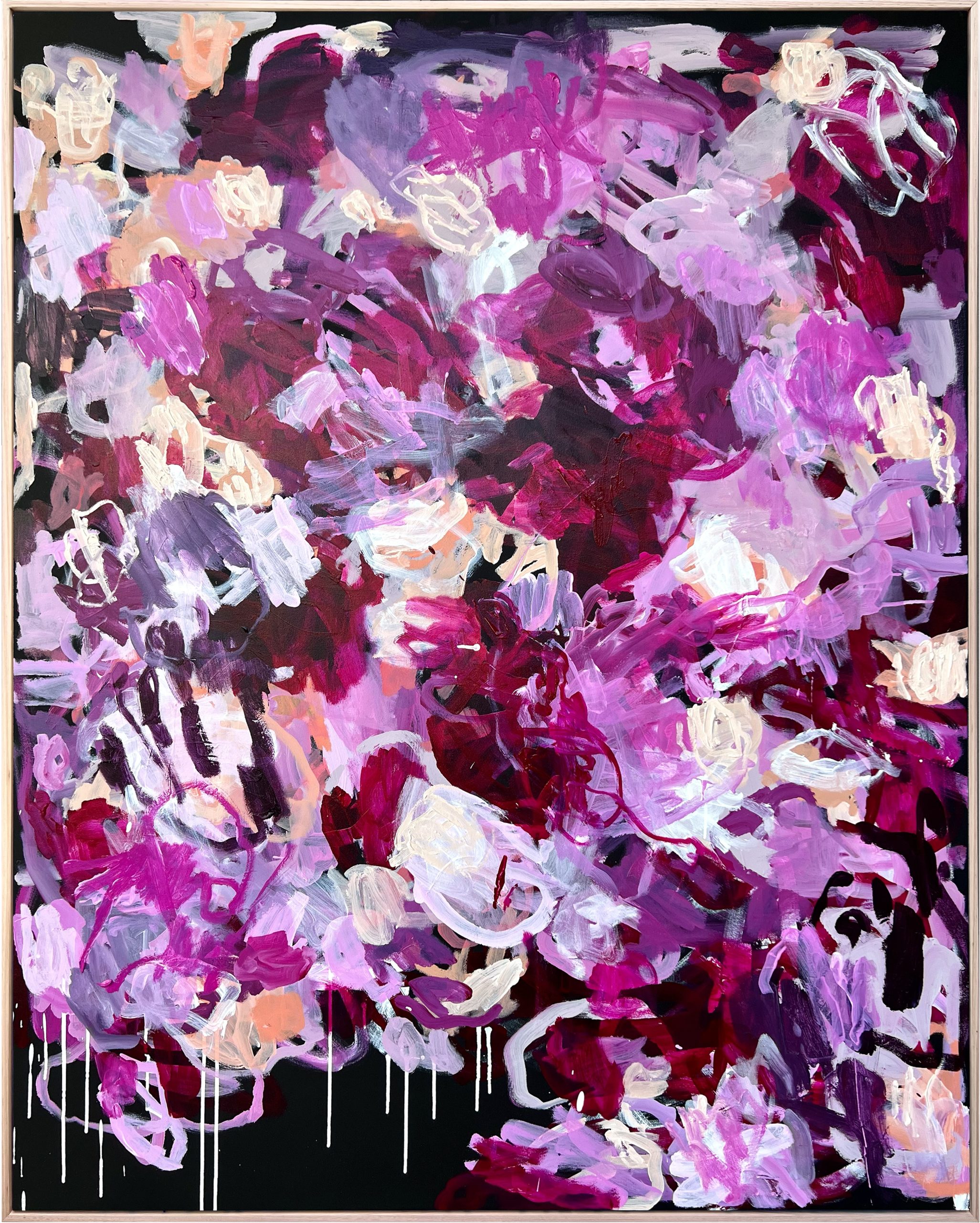 The Feeling At Midnight Rebecca Koerting Blue Modern Abstract Framear