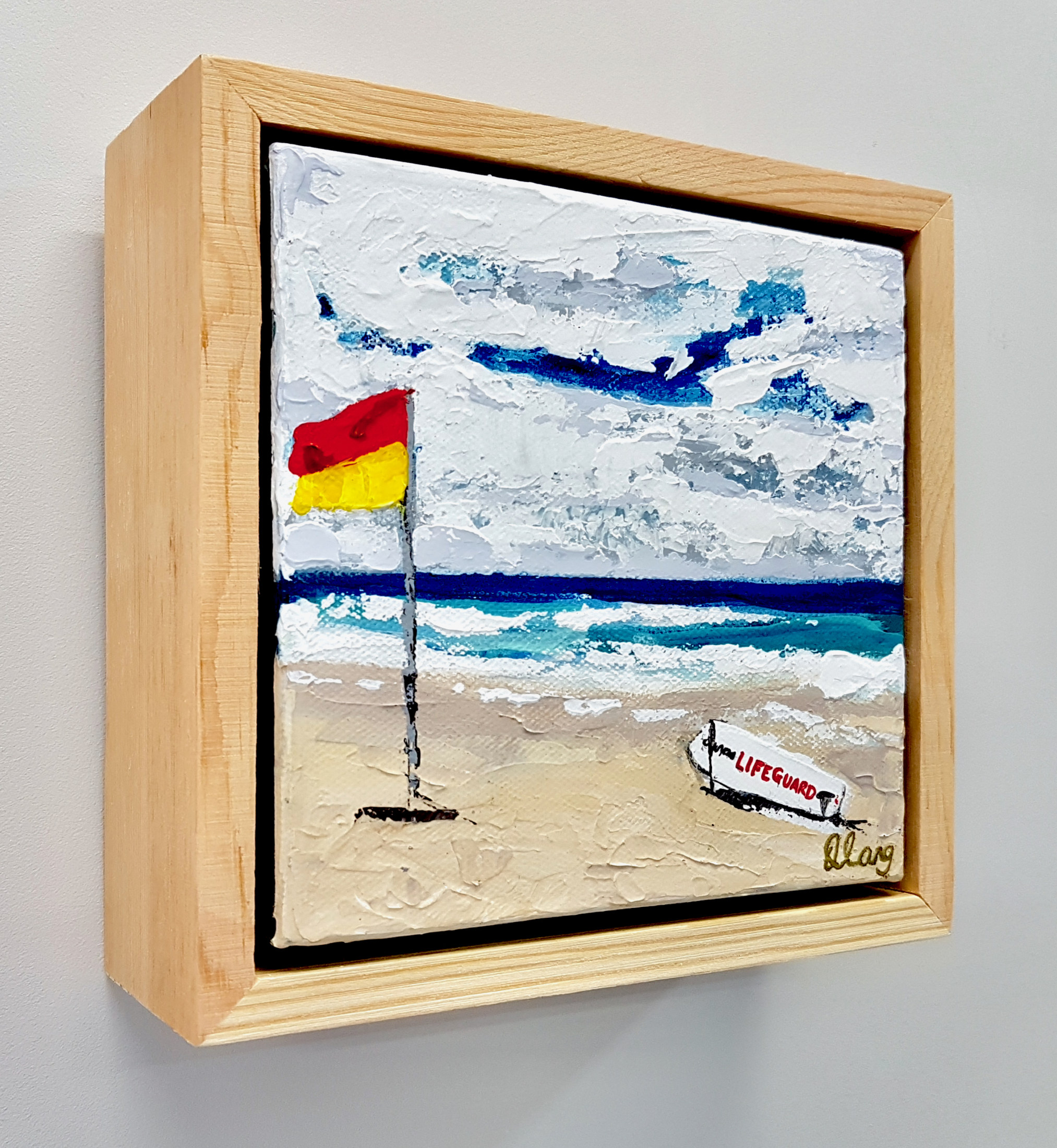 Main Beach Gold Coast 2 Deborah Lang Beach Lifeguard Beachscene Canvas Wall Art Contemporary Coastal Hamptons Style 3