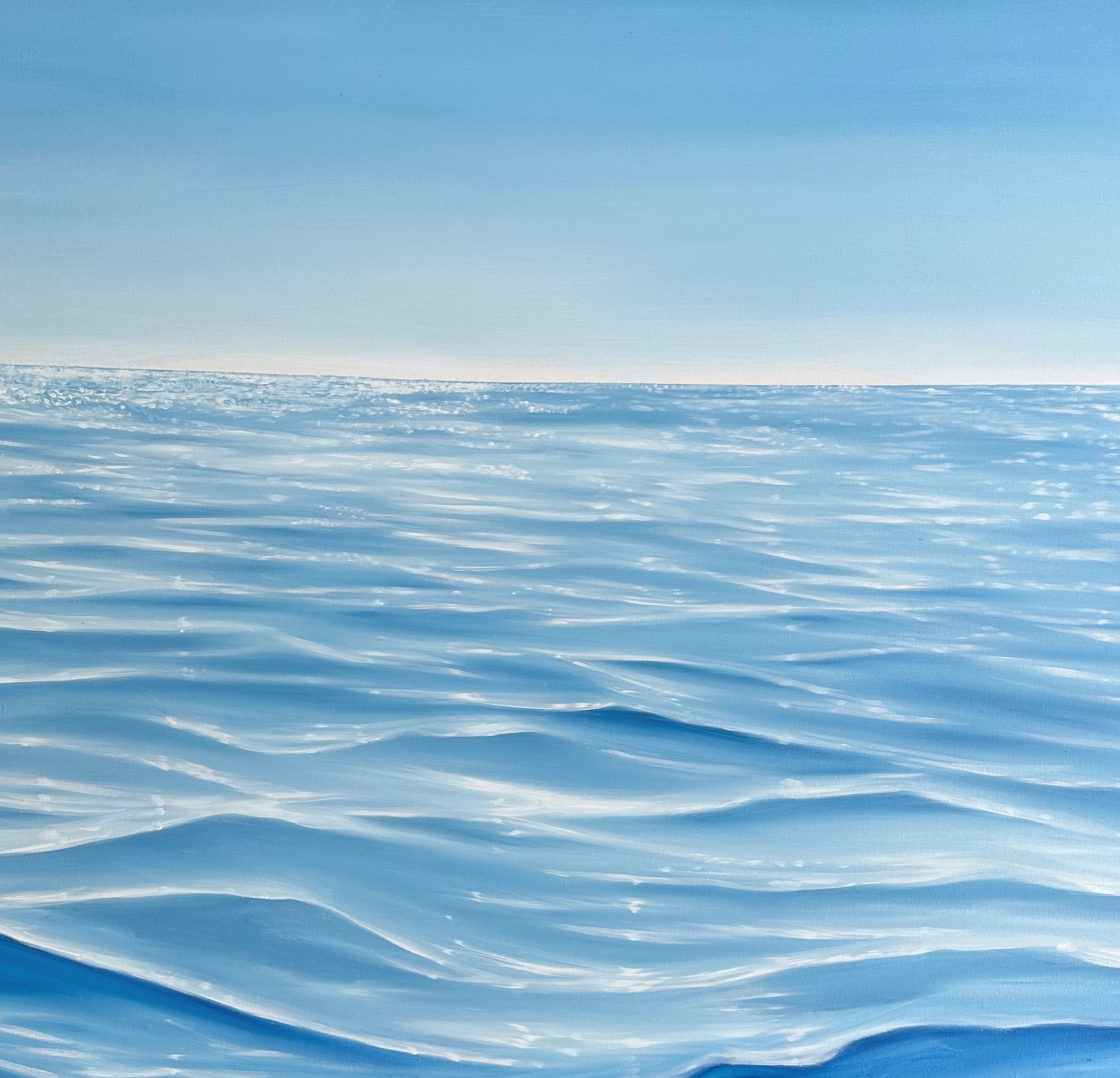 Alanah Jarvis Ocean Art Light Blue Close Up Ocean Surface