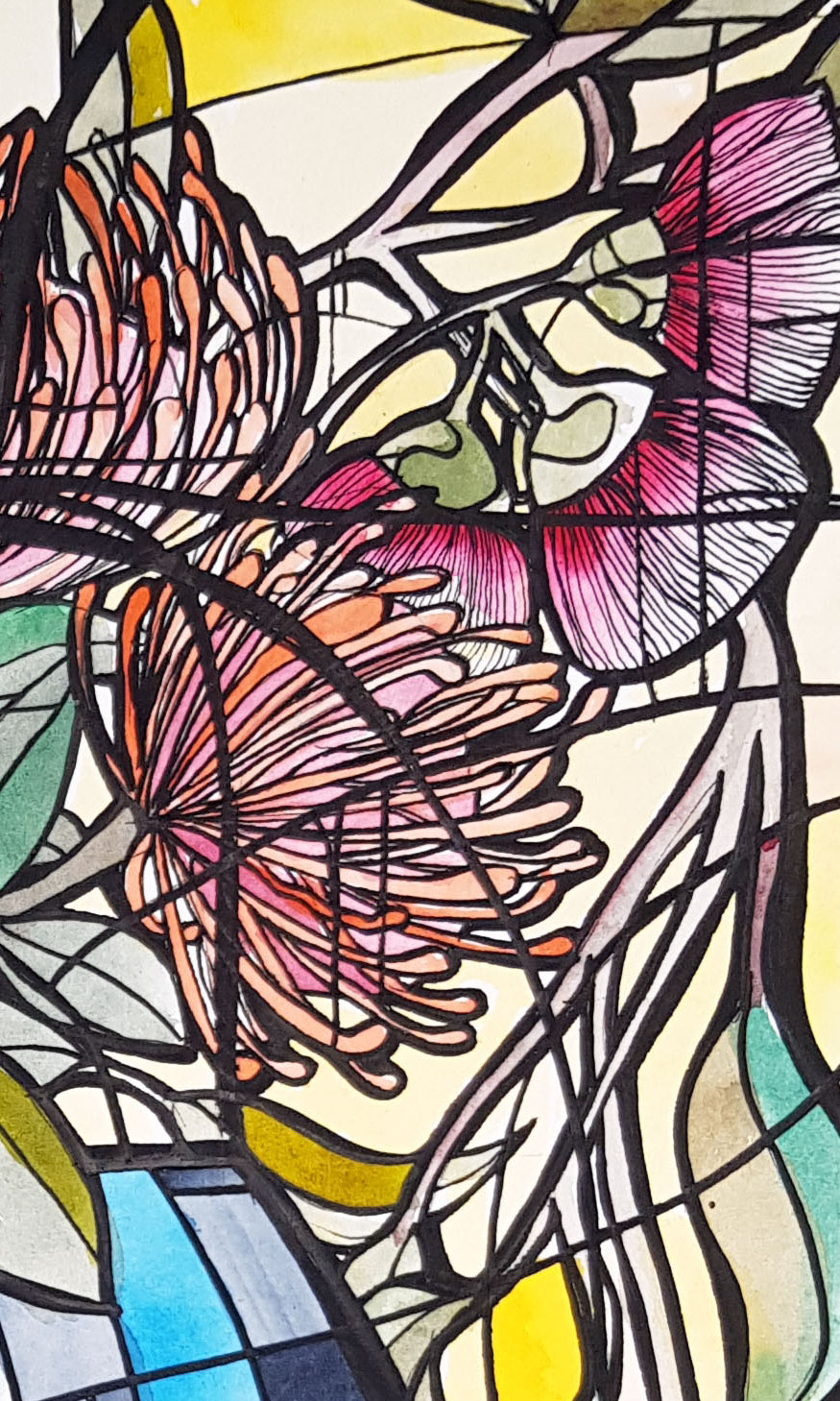 Afternoon Blooms By Nicola Cowie Art On Paper