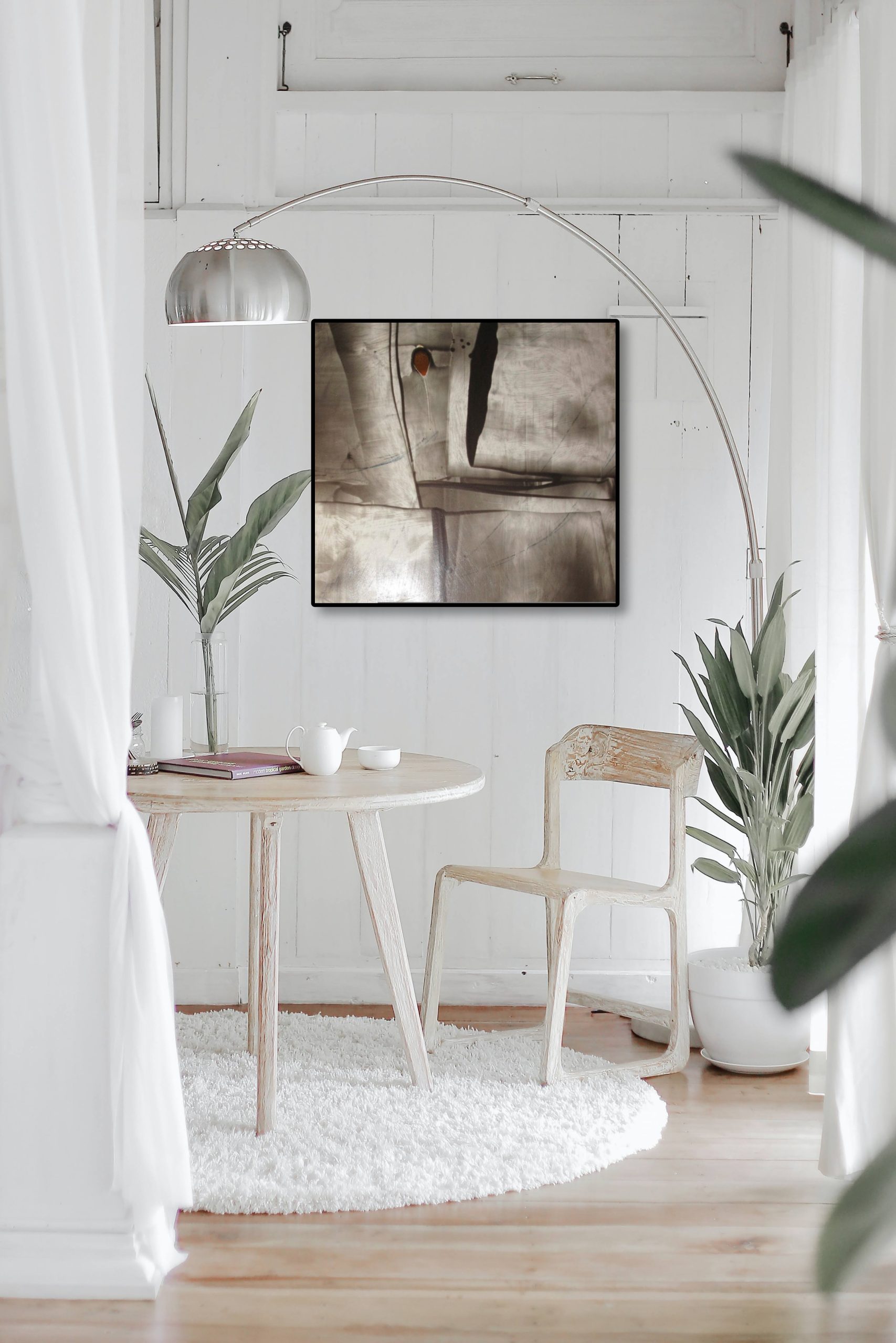 Man Hiding, Oil On Board 90x90cm