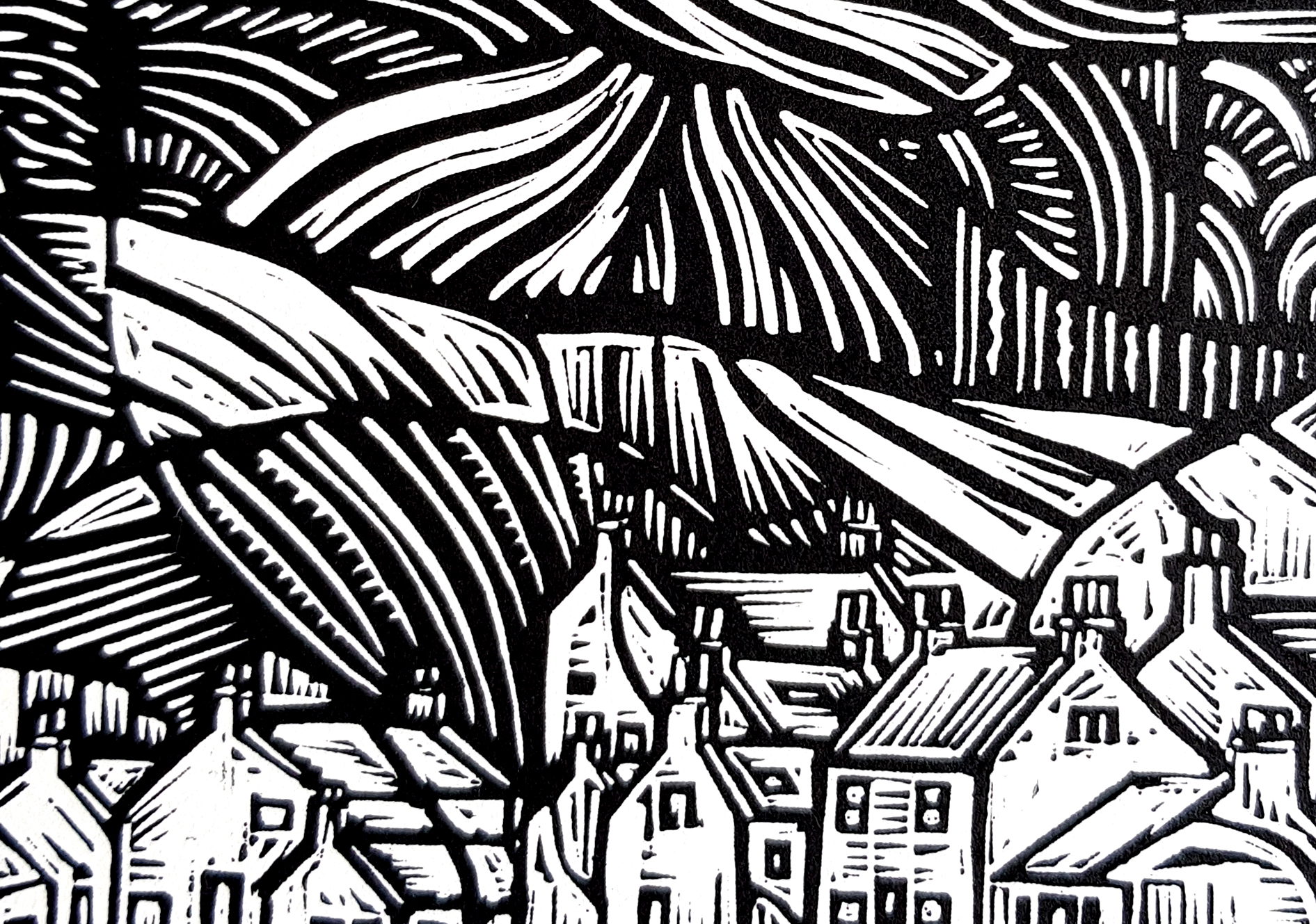 Cottages By The Sea By Nicola Cowie Monochrome 3