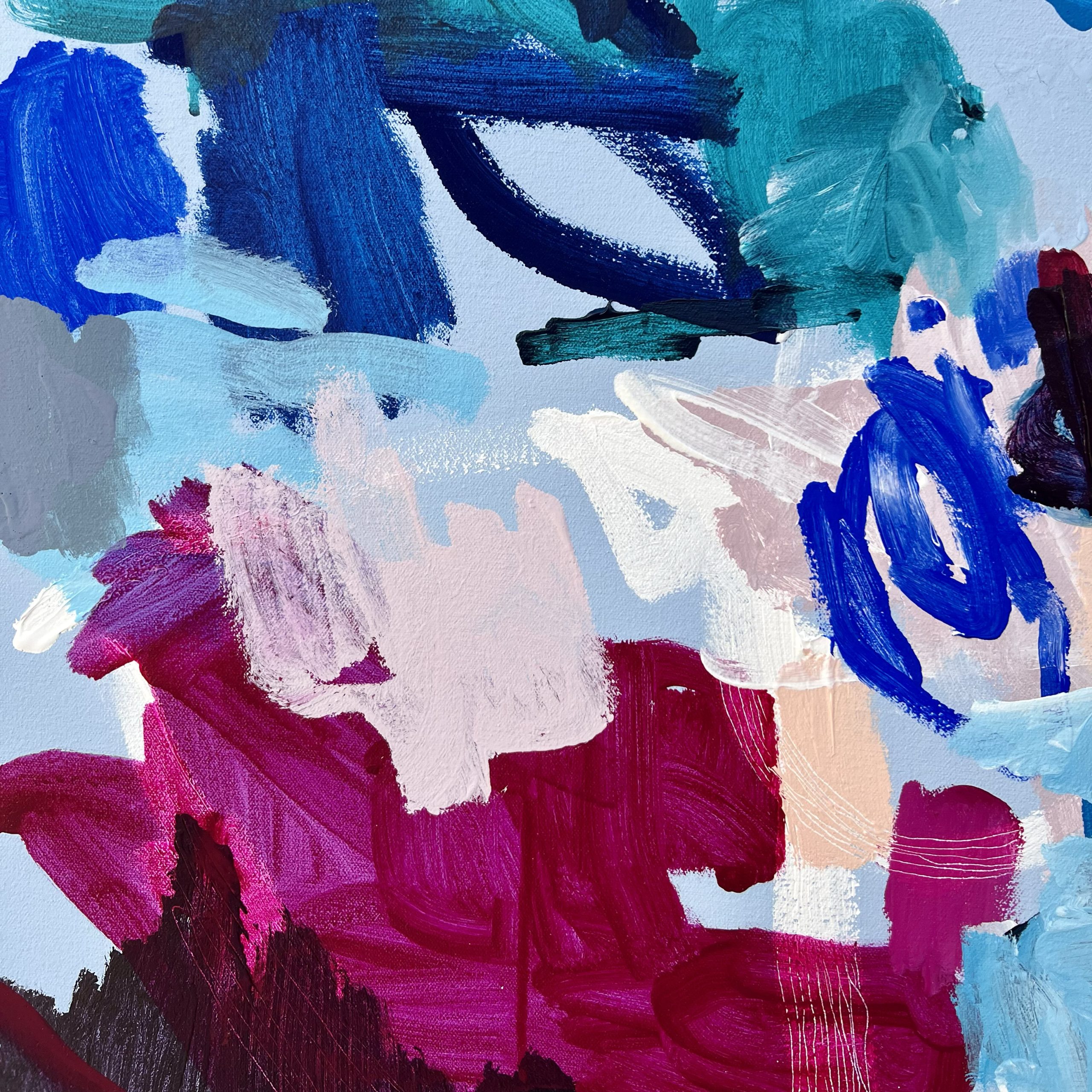 Maybe We Will Rebecca Koerting Blue Modern Abstract Detail 5