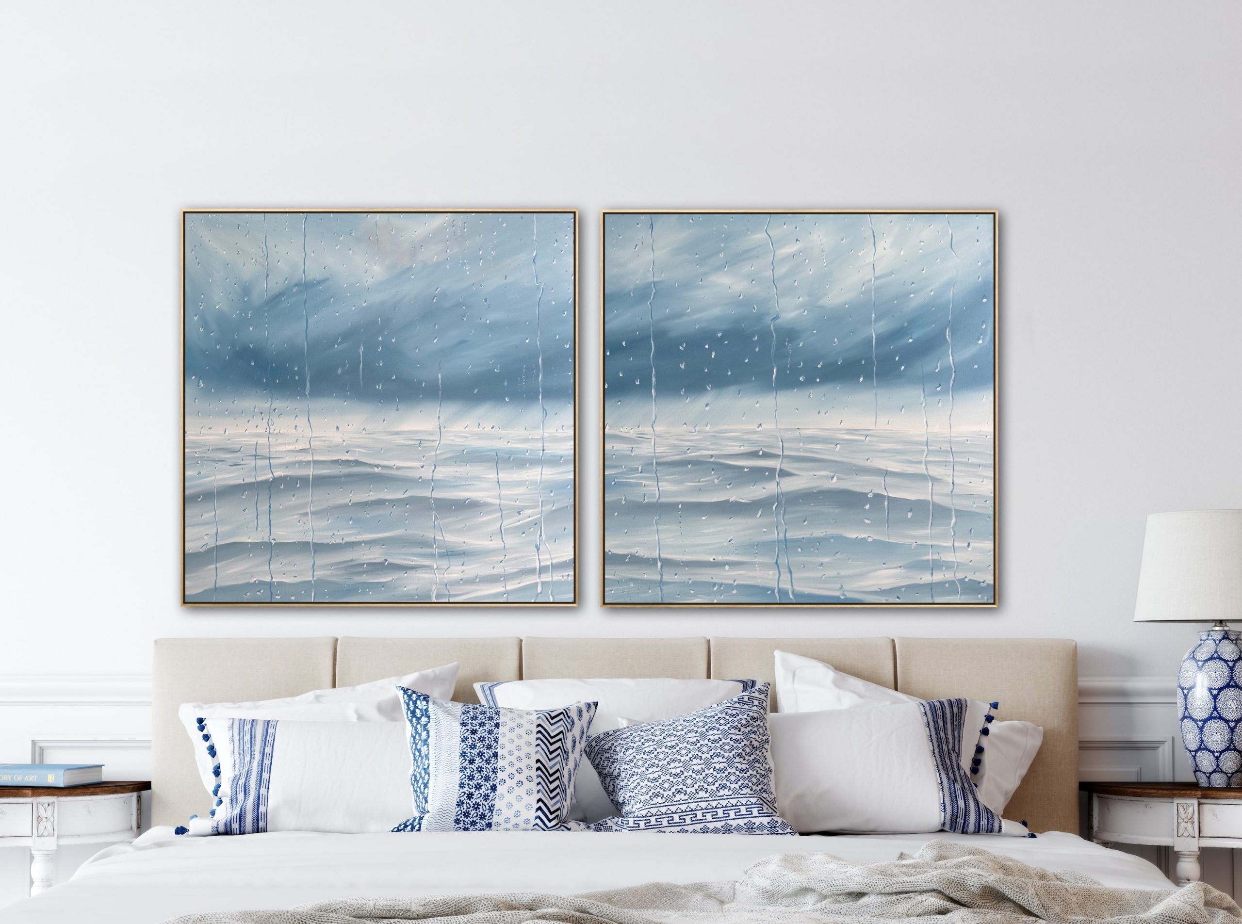 Alanah Jarvis Ocean Art Bedroom Rain Painting