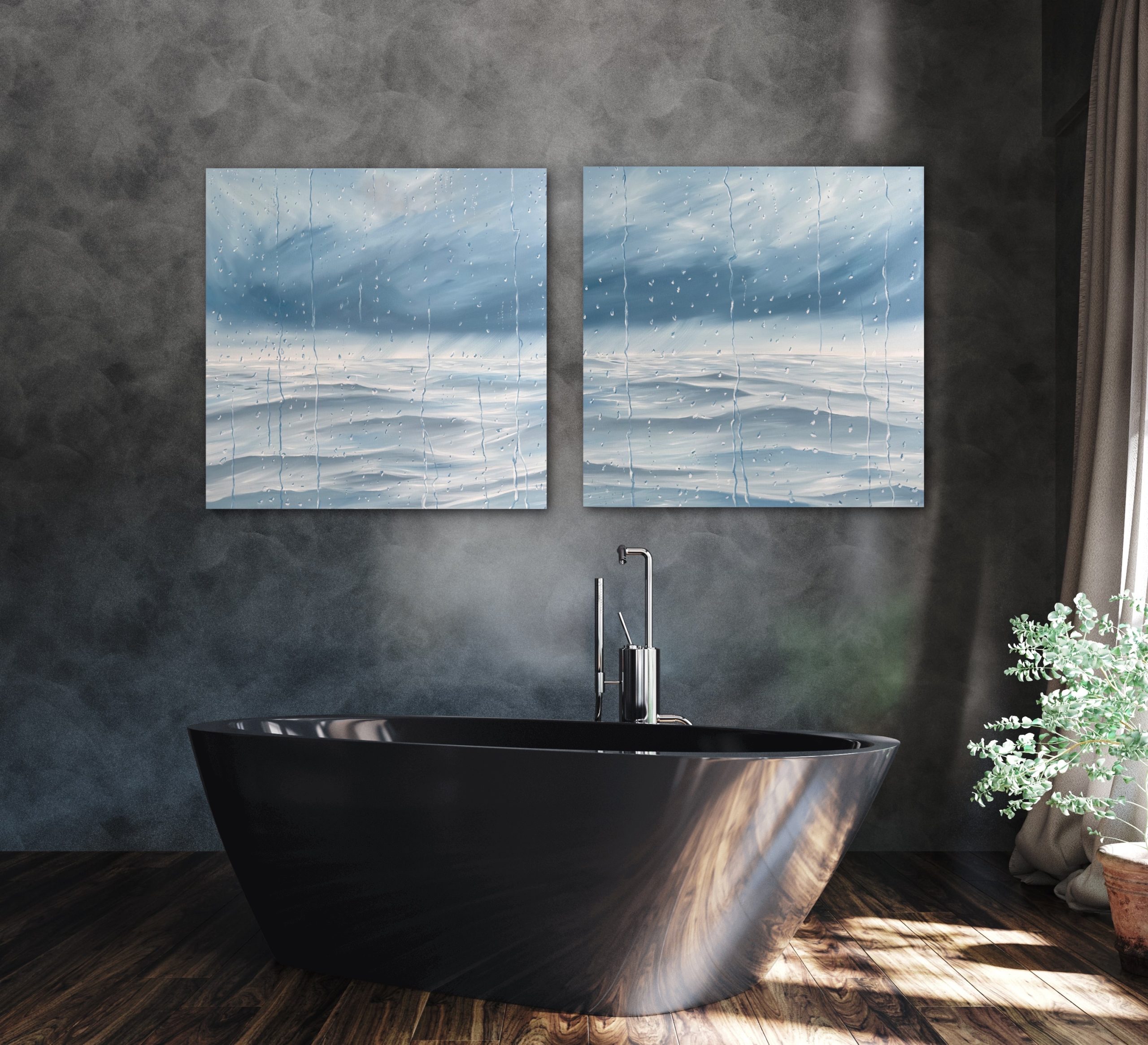 Art For Bathroom Alanah Jarvis Ocean Art Cant You See Its Just Rainin