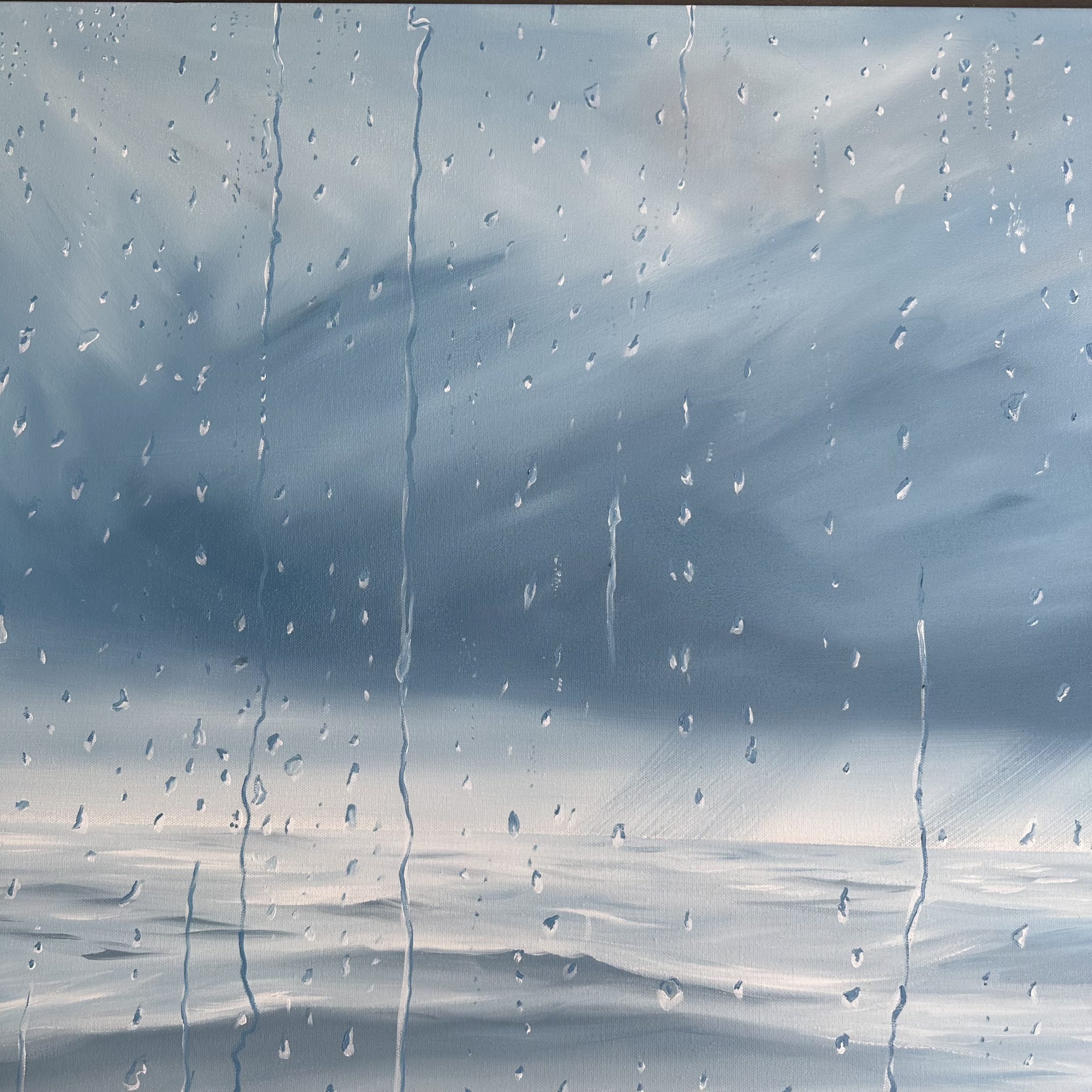 Cant You See Its Just Rainin Close Up Alanah Jarvis Ocean Painting