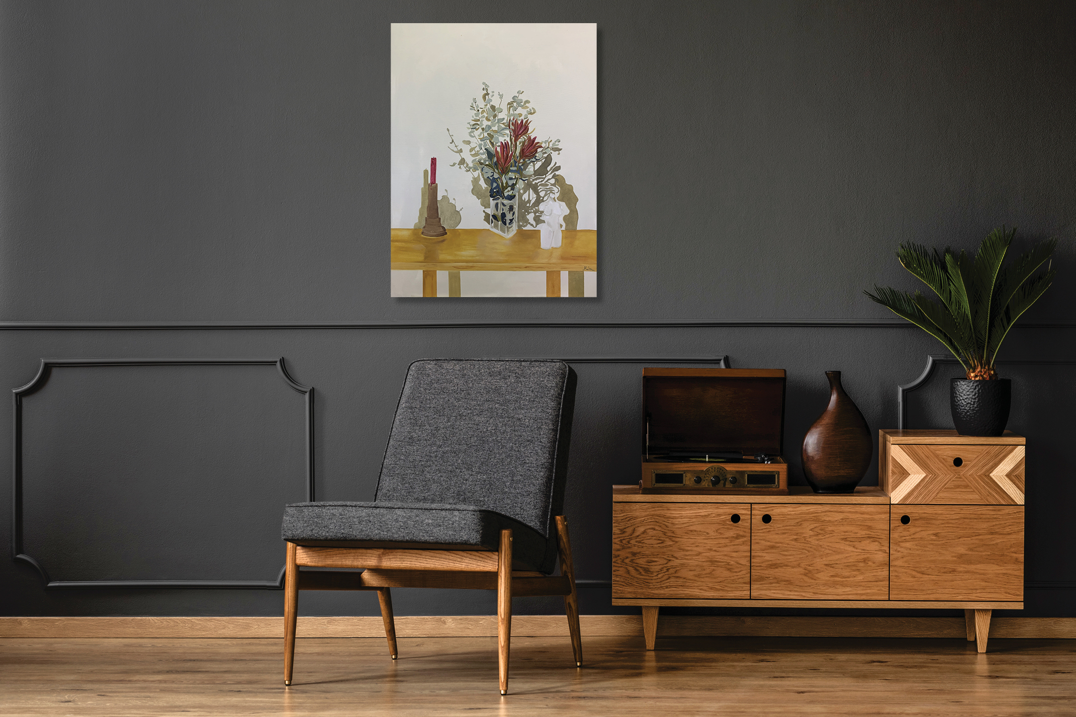 Kim Rees Lecadendren Shadows Insitu Dark Wall 2