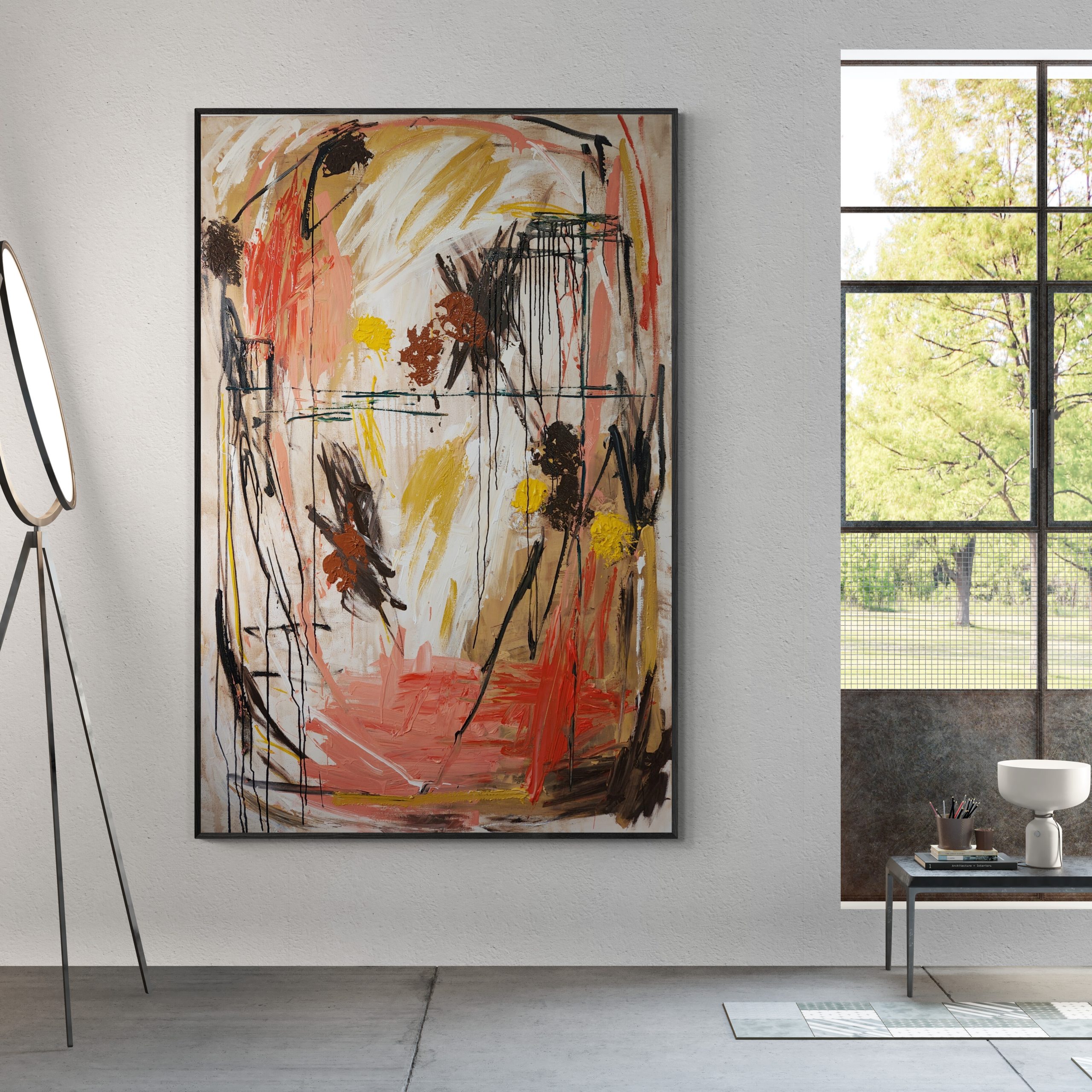 Led Floor Lamp Next To Wall 2