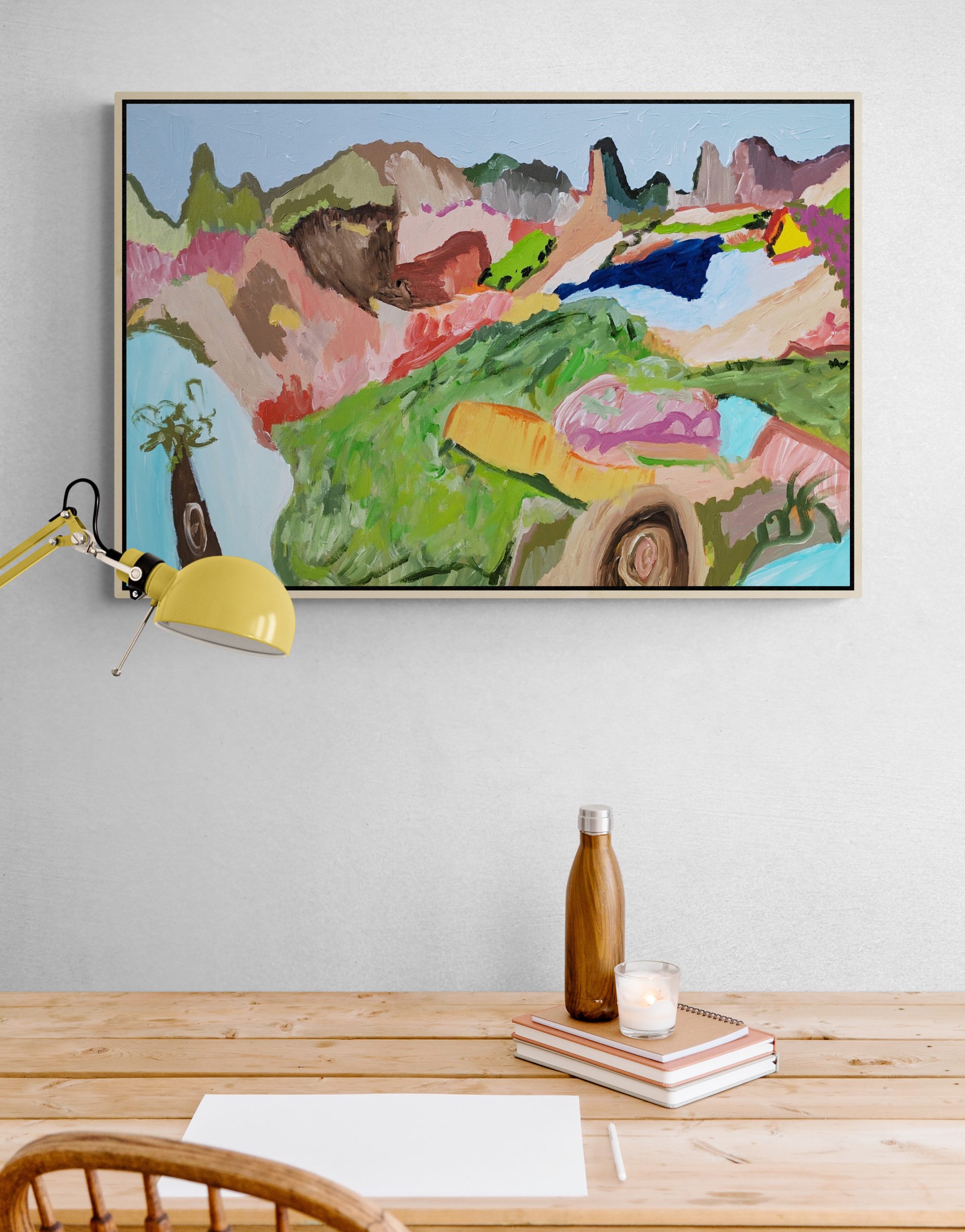 Home Office With Wooden Desk And Chair (2)