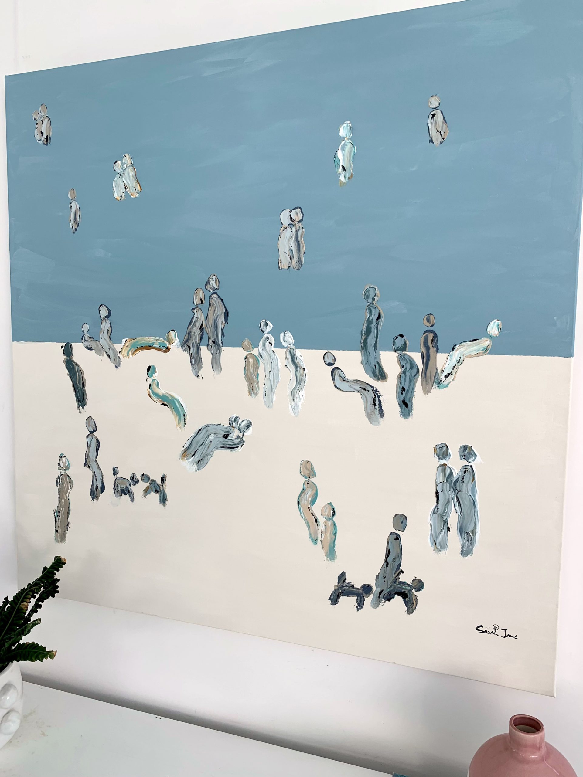 We Are One Xxii Beach Painting Close Up Detail