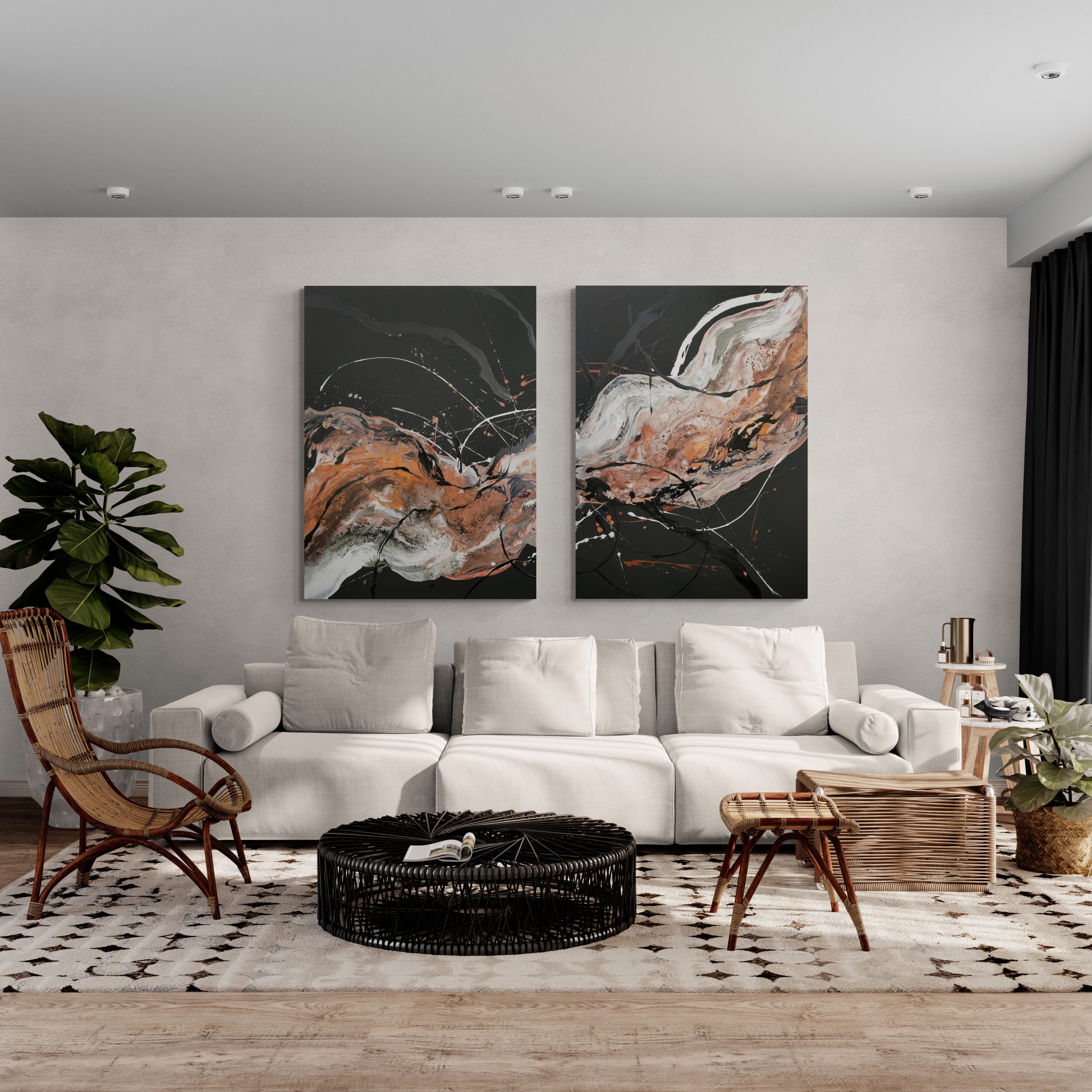 Bright Boho Style Living Room 2