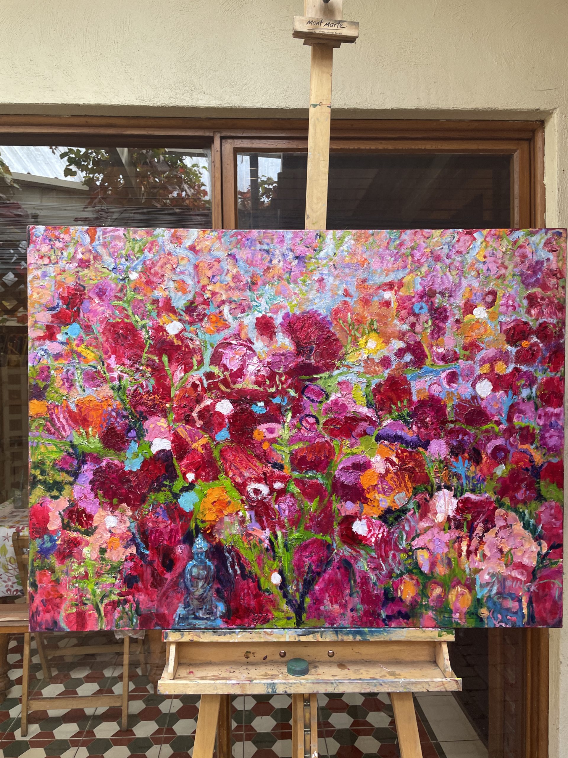 Buddha Under The Bougainvillea Studio View