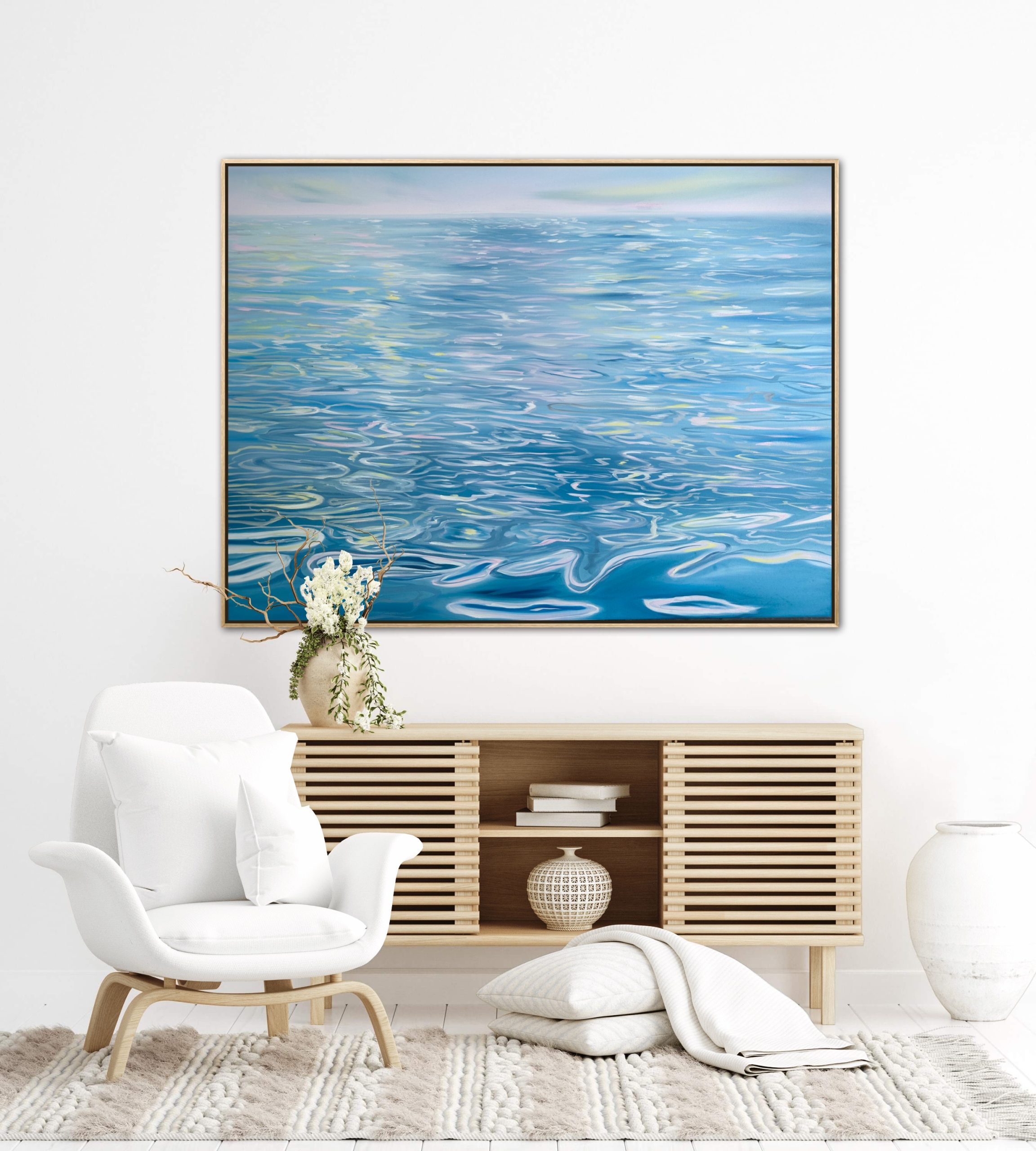 Alanah Jarvis Ocean Art White And Timber Interior
