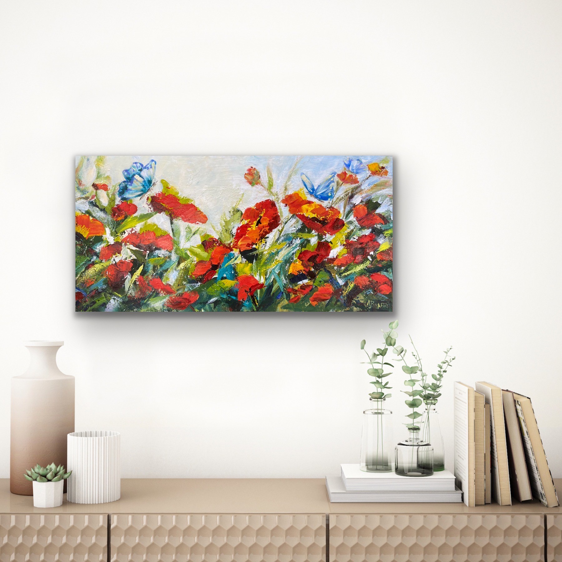 Poppies And Butterflies Insitu 1