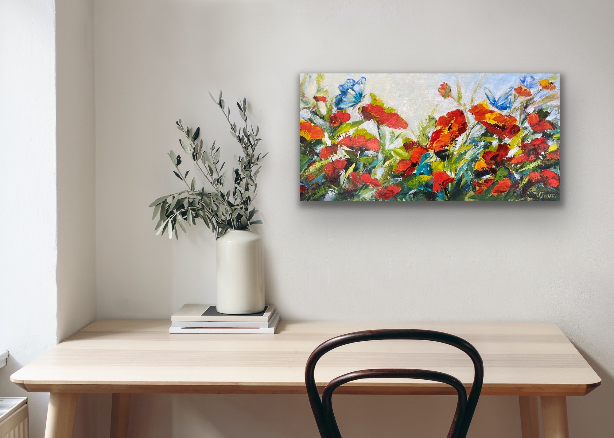 Poppies And Butterflies Insitu 2