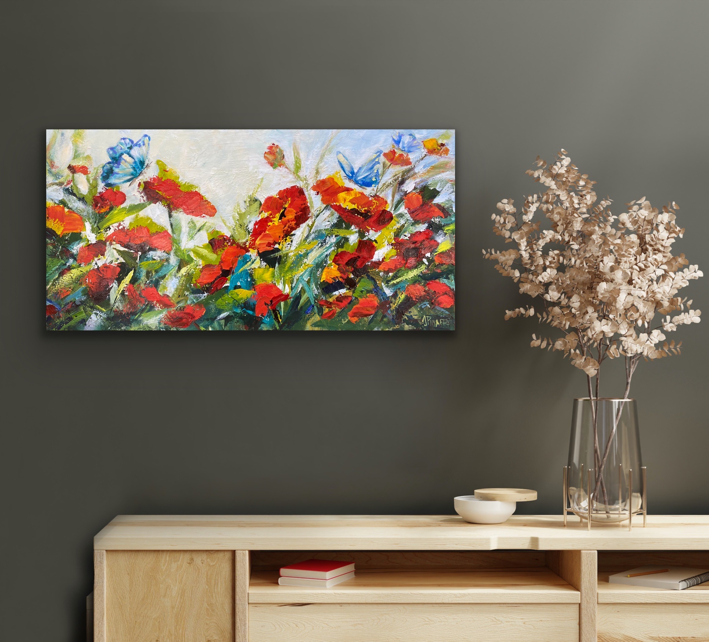 Poppies And Butterlies Insitu 3