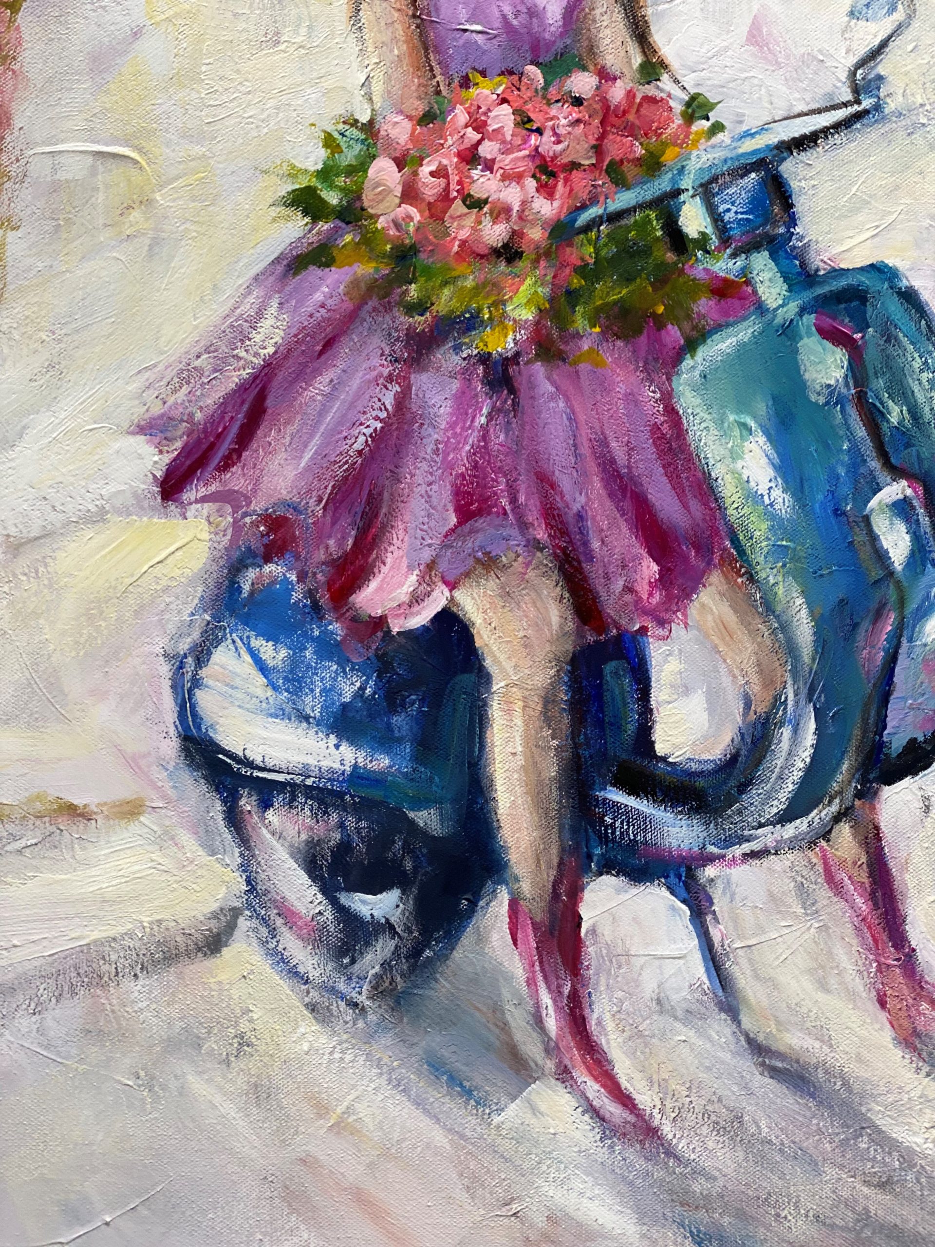 Vespa Girl And Flowers 4