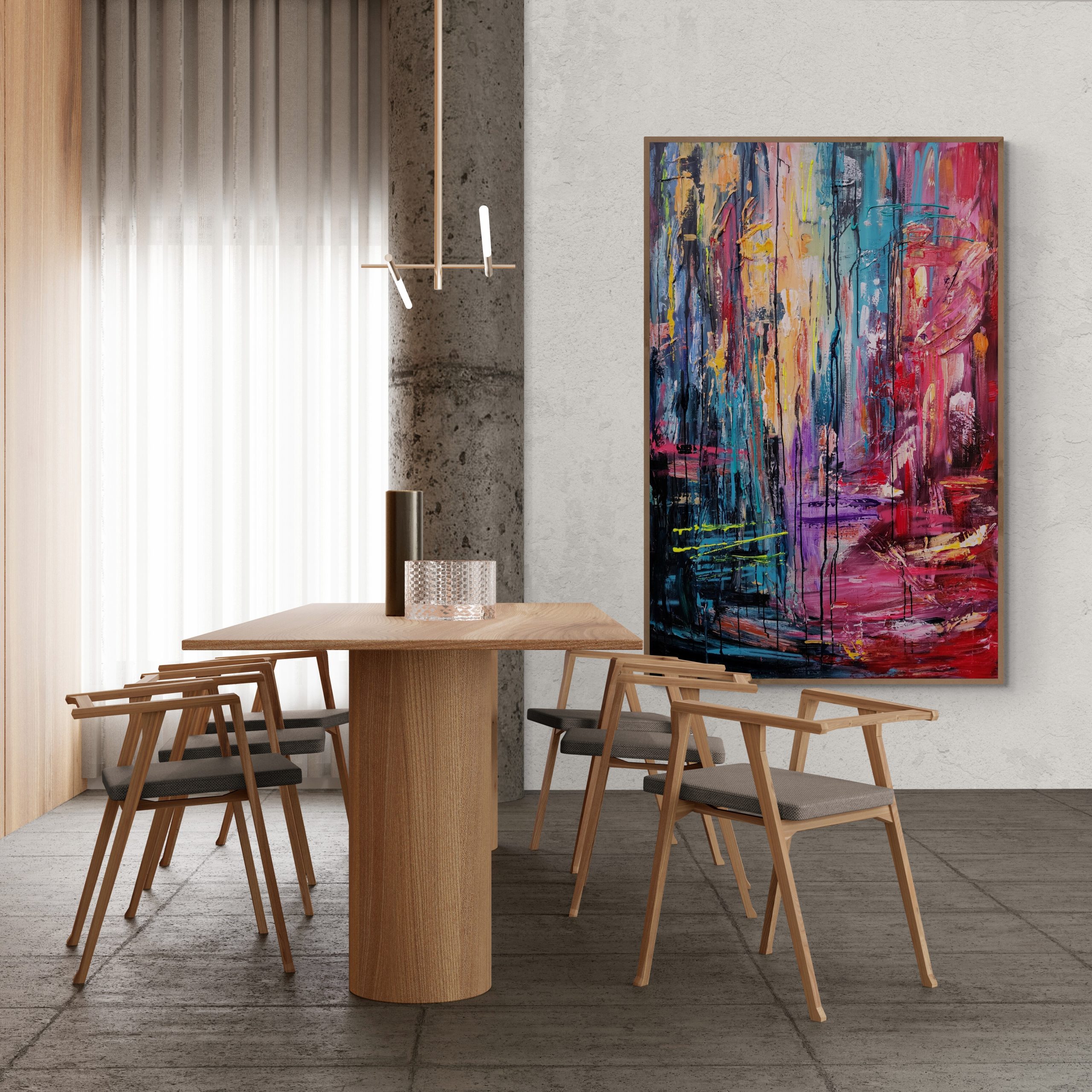 Dining Room With Modern Wooden Furniture