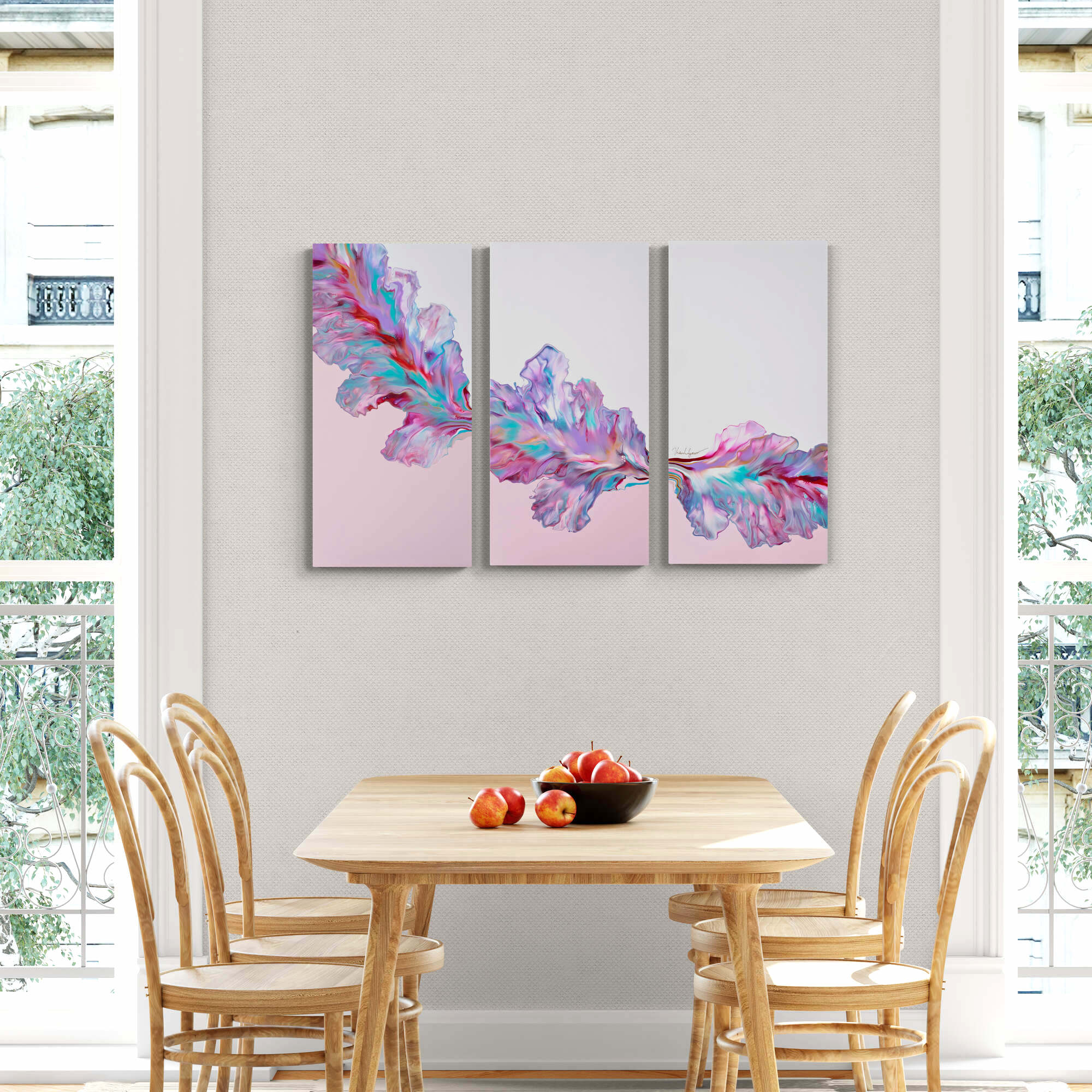 Pink Melody Triptych 1