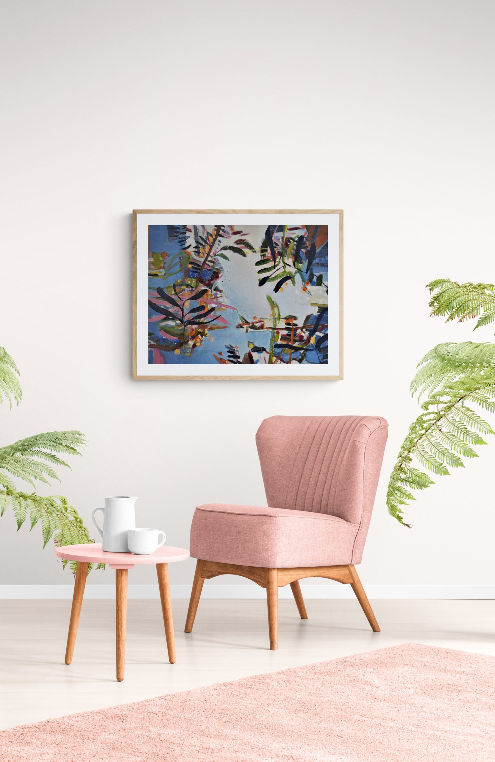 Warm Bright Sitting Room With Tropical Plants (4)