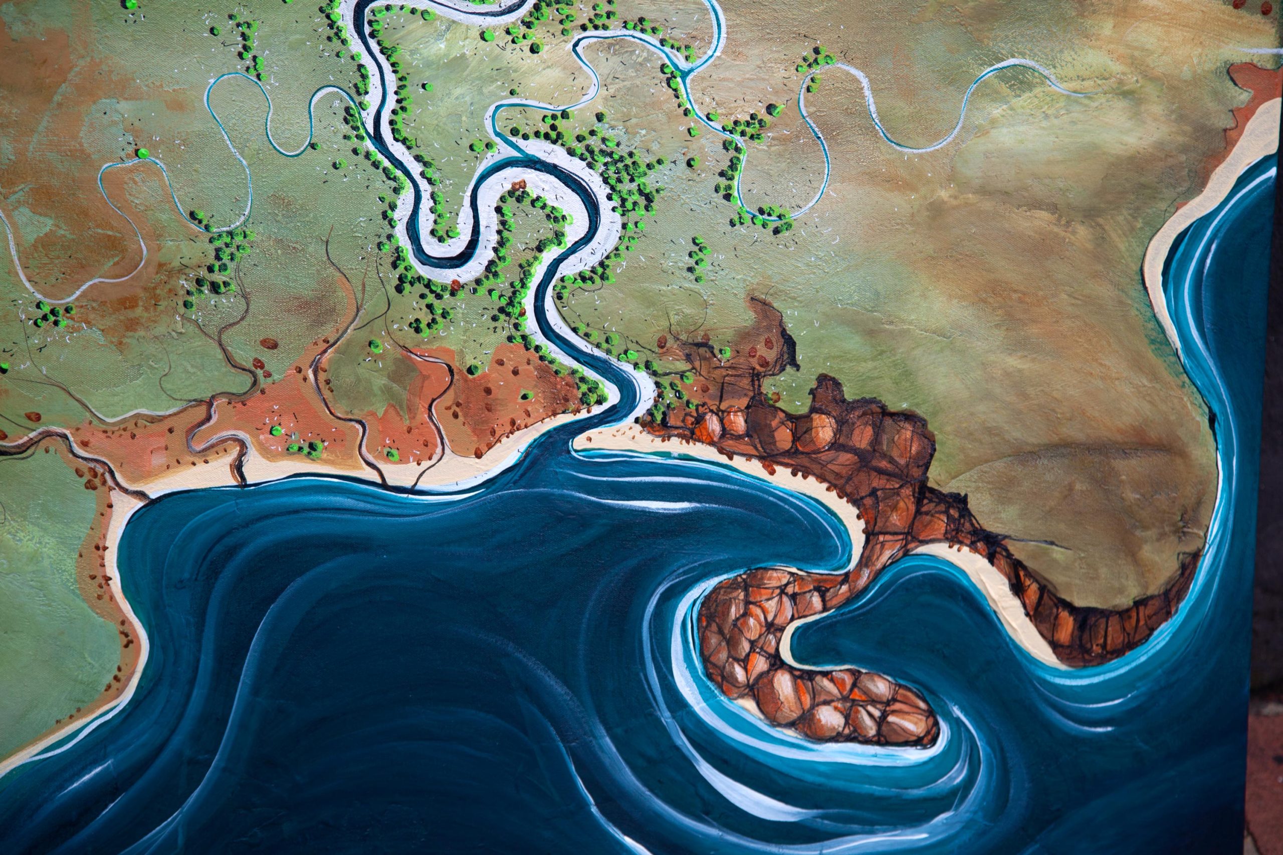 Tania Chanter Meandering Sapphire Mountains Detail