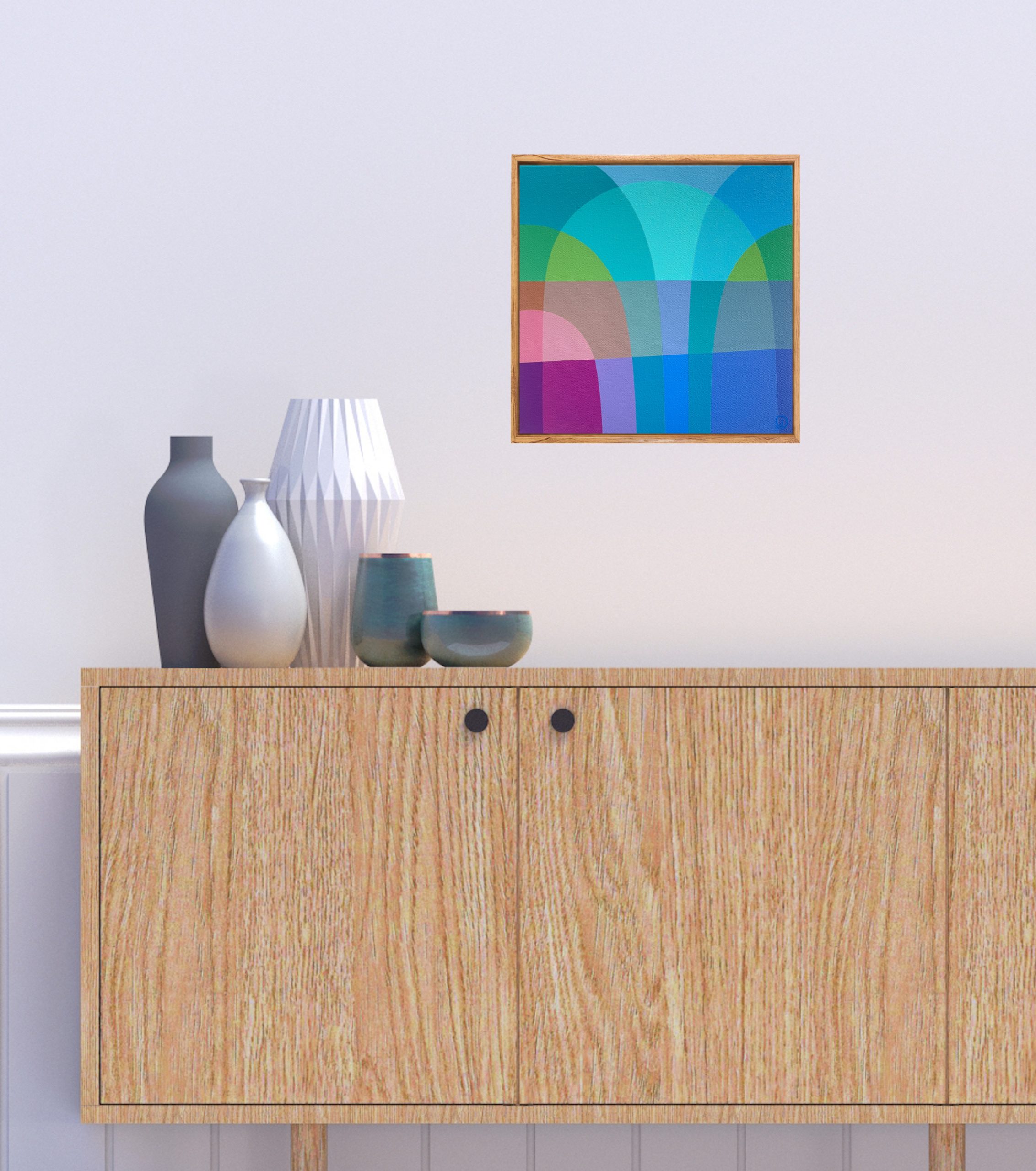 Charlotte De Pace Morning Dip Insitu Above Sideboard Art Lovers Australia