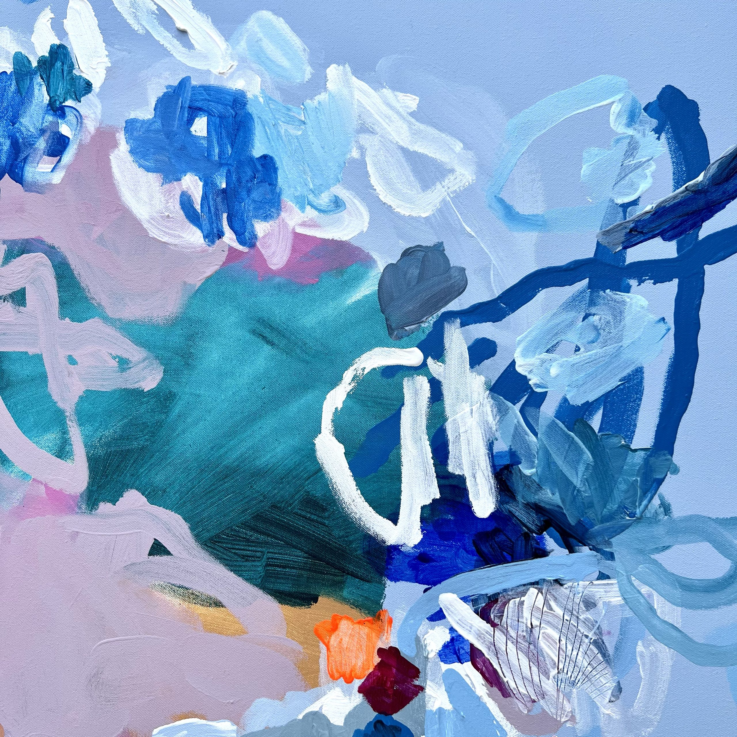 Explore The World With Me Rebecca Koerting Blue Modern Abstract Detail 3