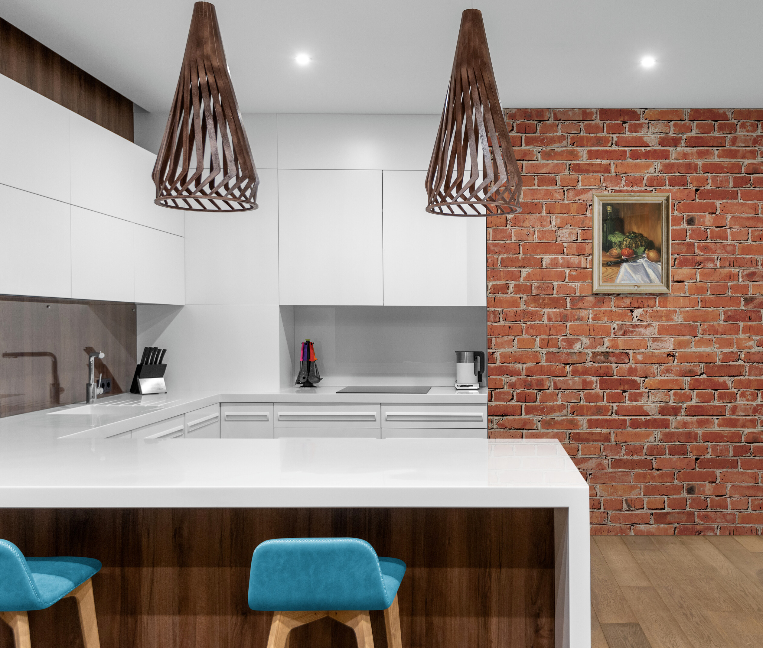 Bright Modern Kitchen Interior