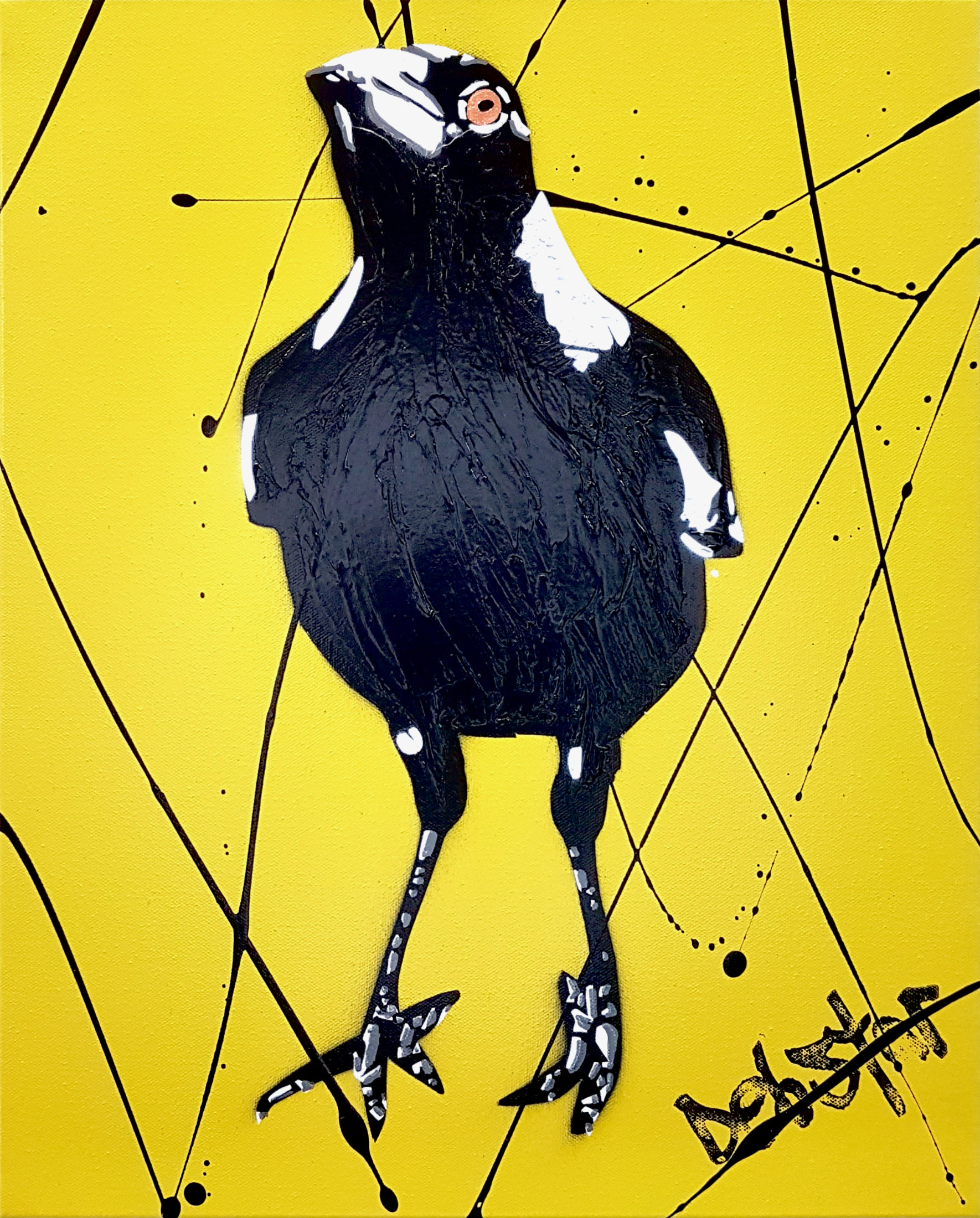 Magpie Yellow Pop - Art Lovers Australia