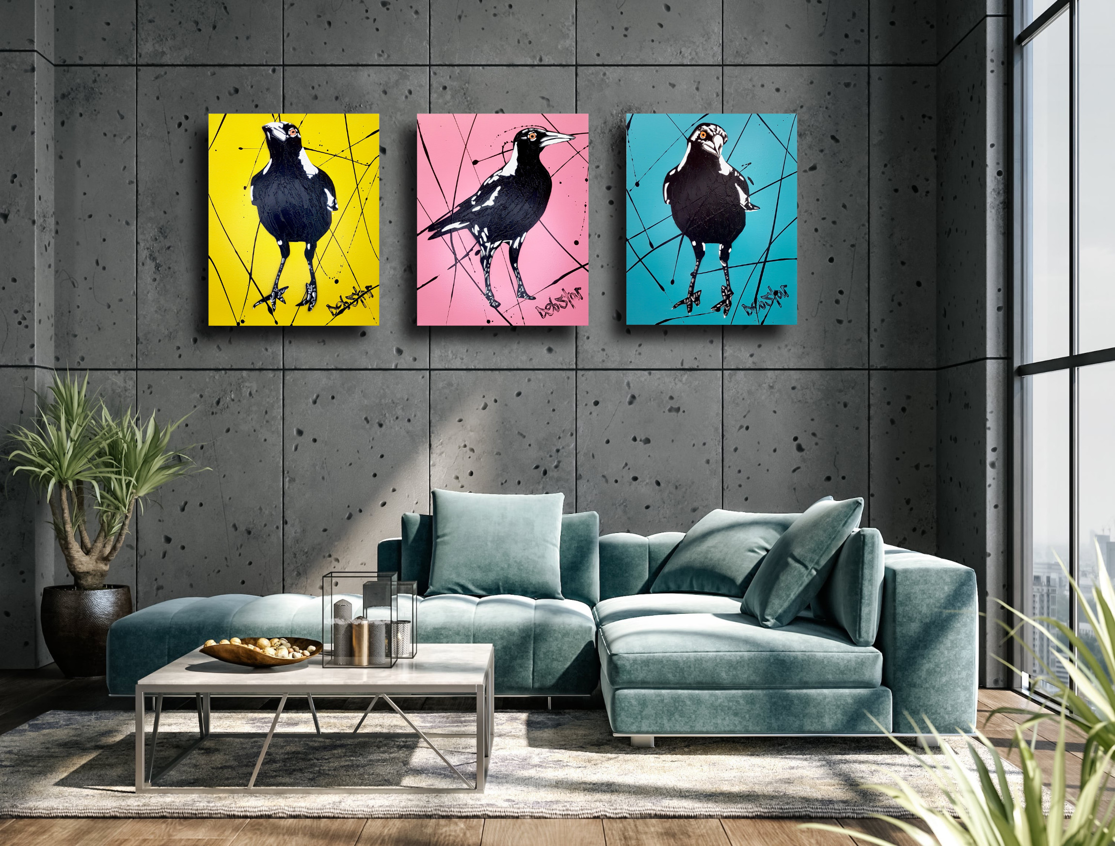 Slate Wall And Couch