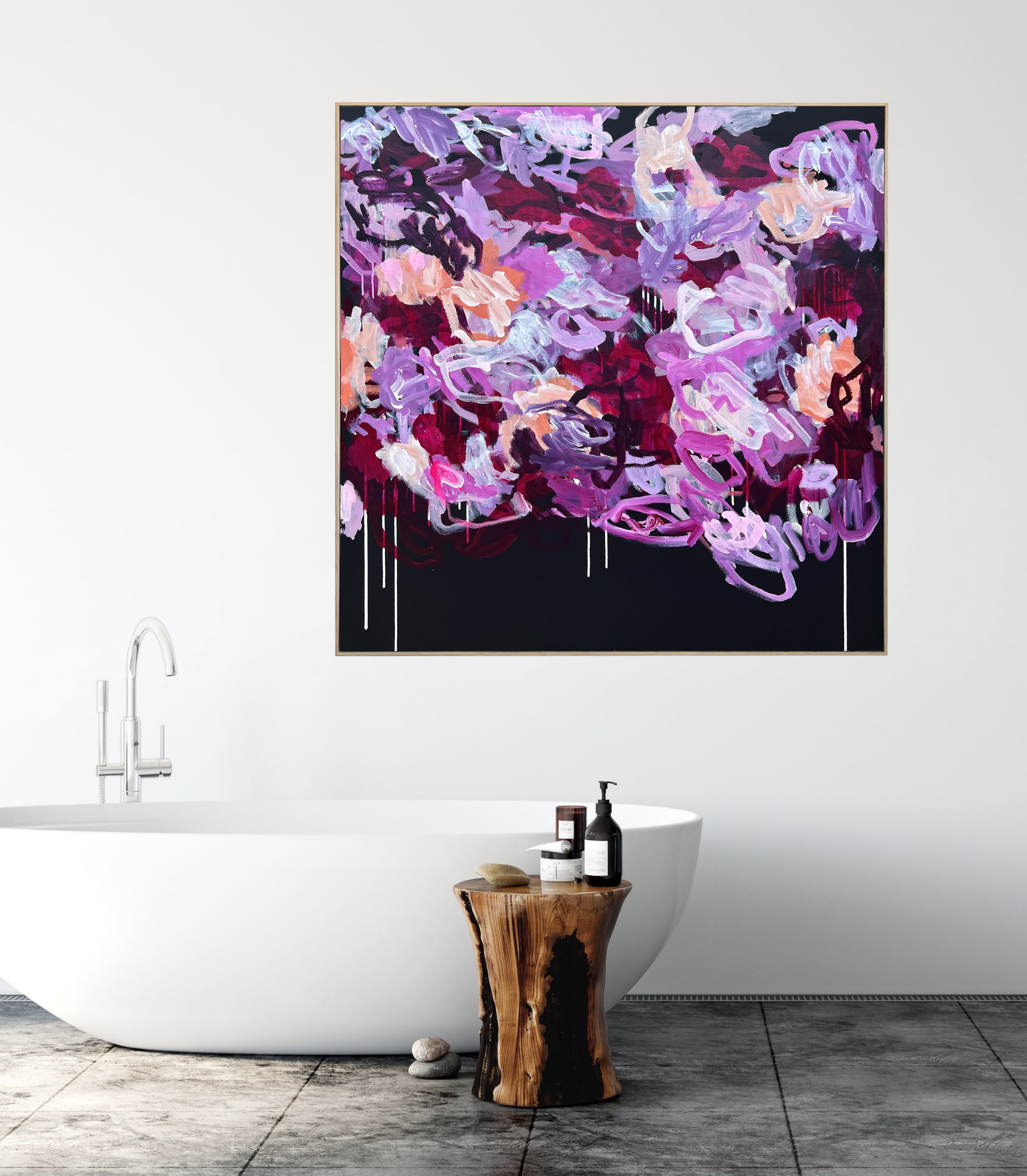 Chance Meeting At Midnight Rebecca Koerting Australian Abstract Artist Insitu 2