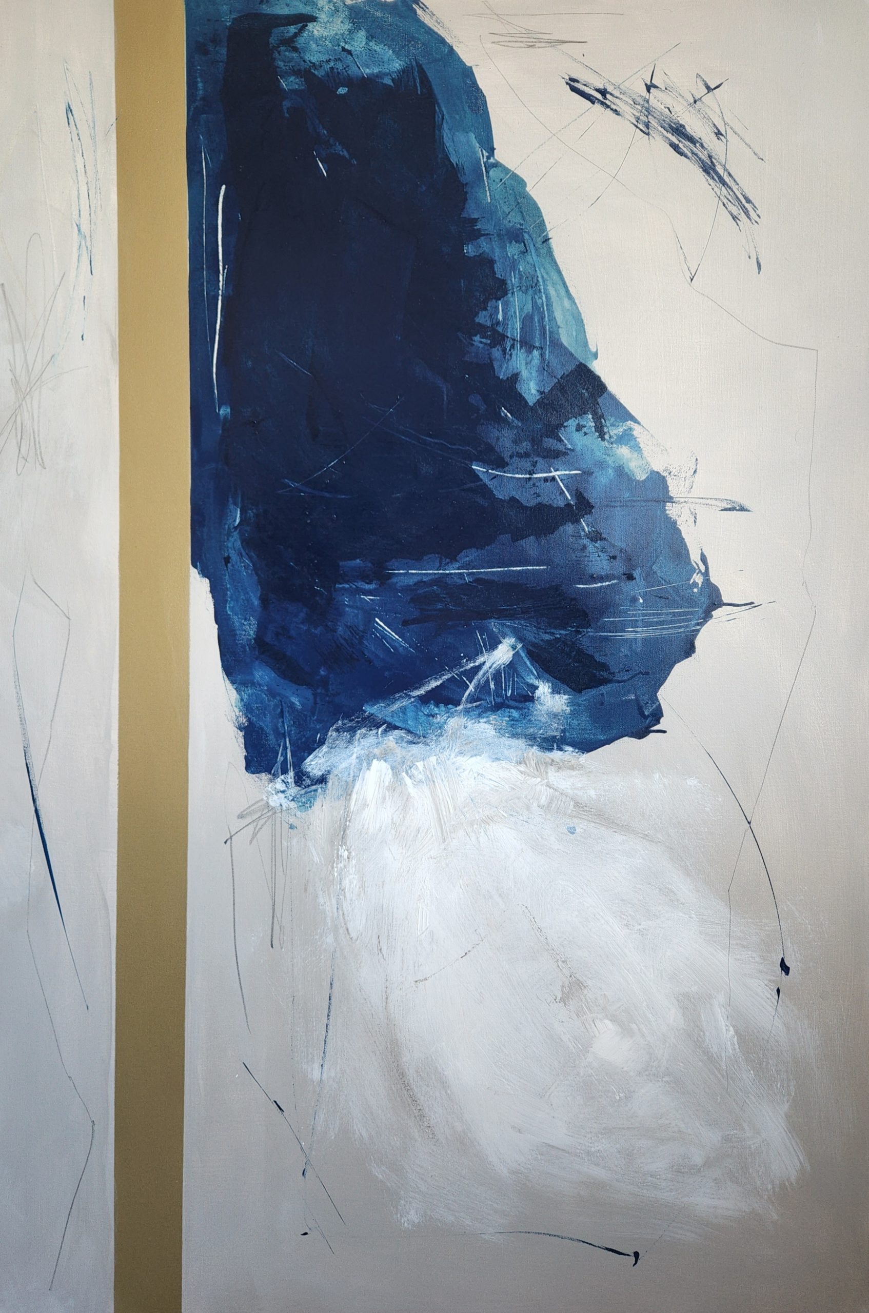 Modern Art Abstract Blue Bird By Alina Jpg