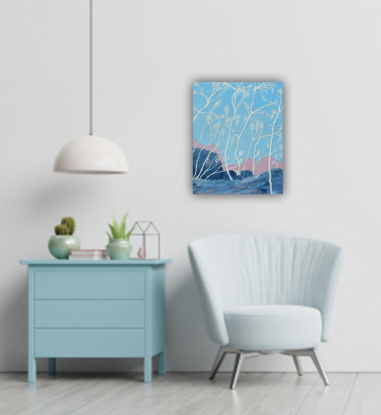 Interior Has Armchair Empty White Wall 41470 1723