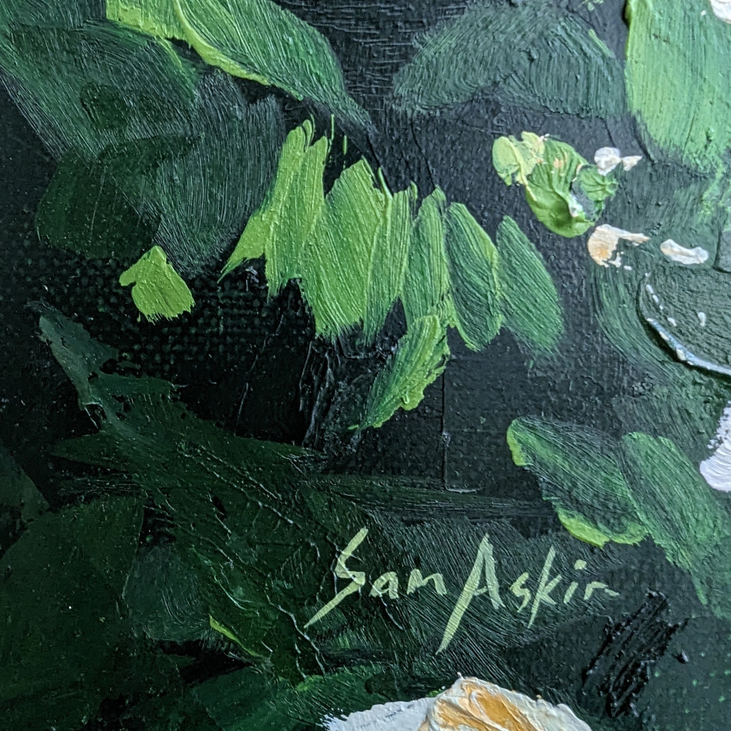 Sam Askin Great Carpenter Bee Mock Orange Signature