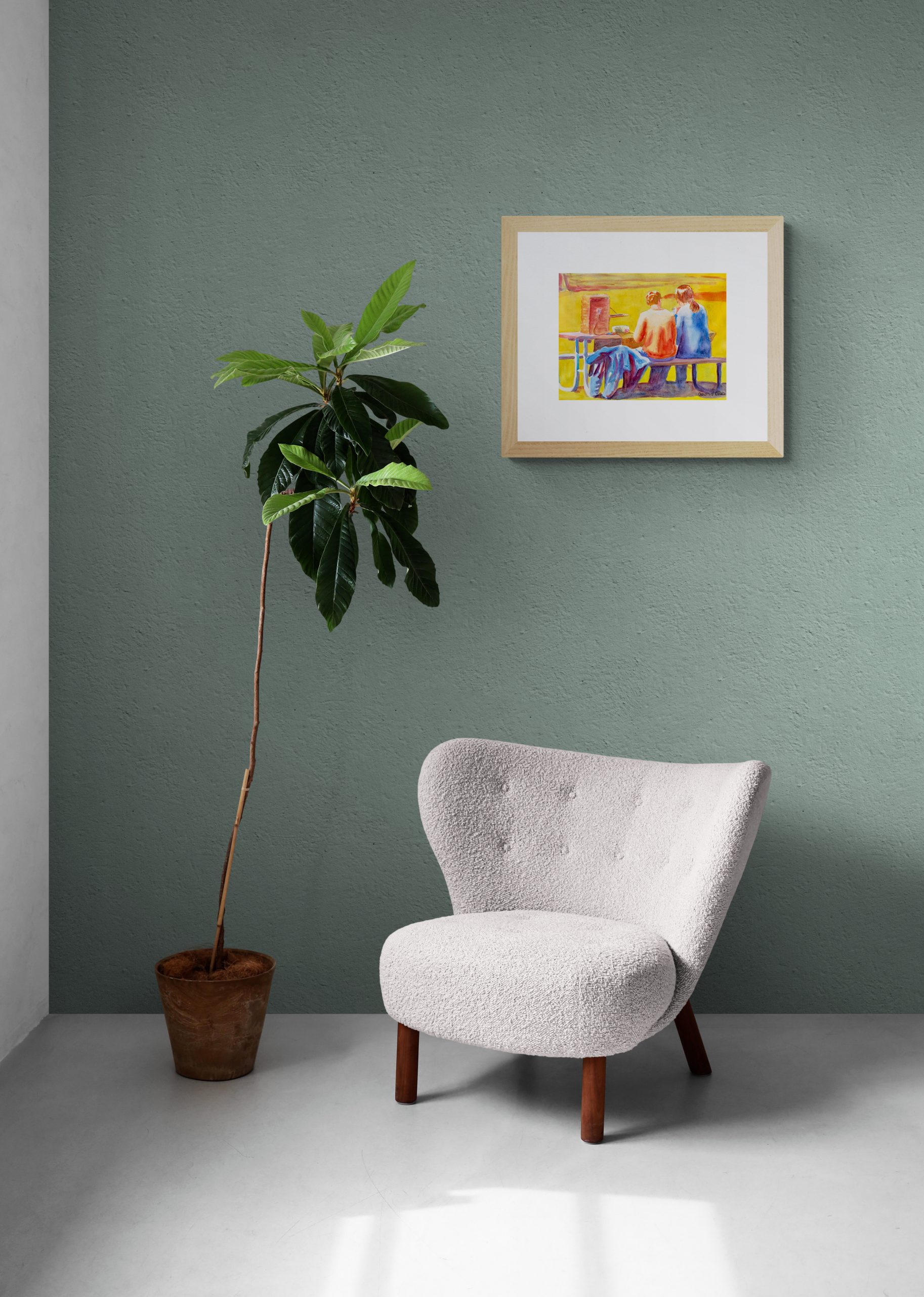 Large Tropical Plant And Comfy Chair(7)