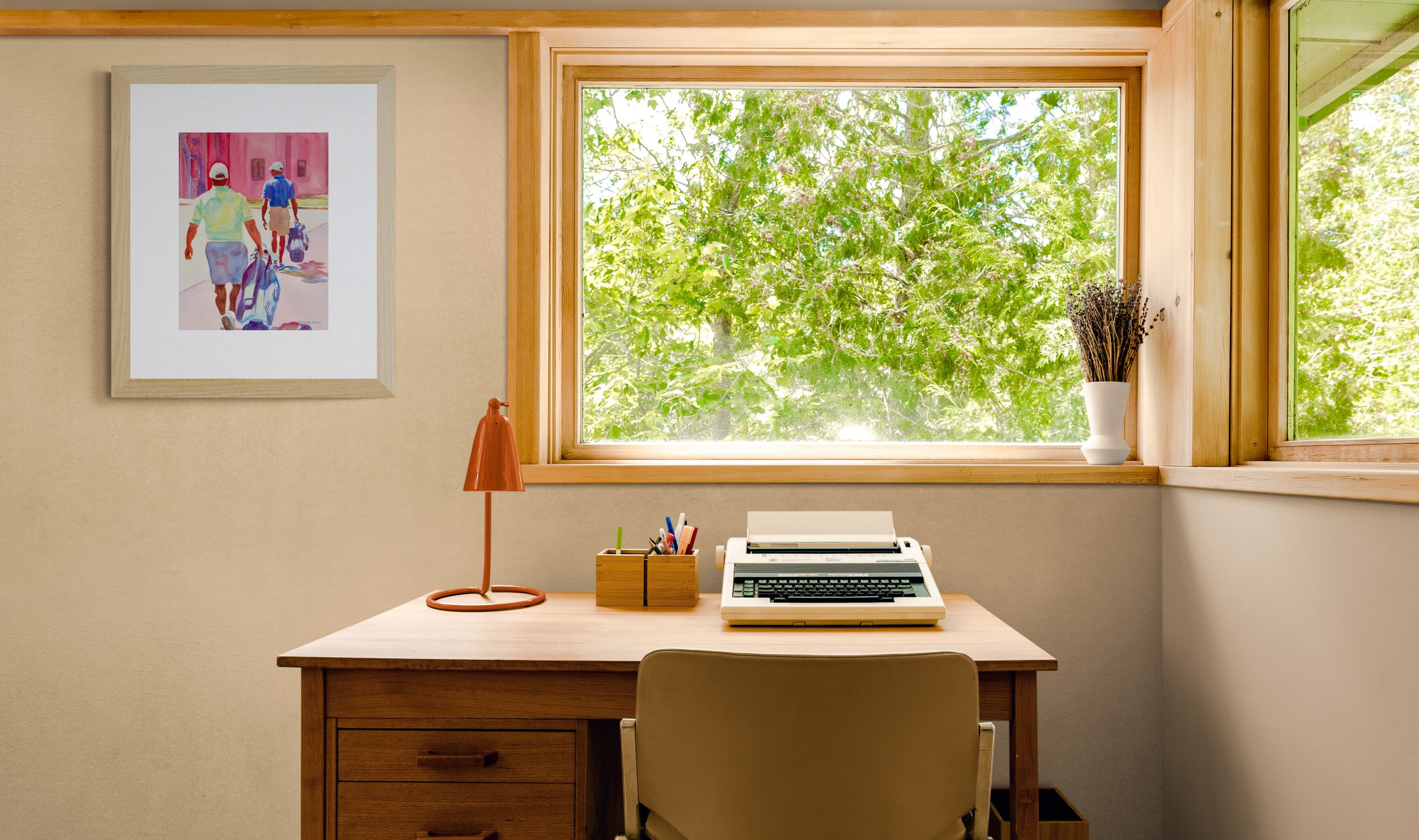 Bright Retro Style Home Office(2)