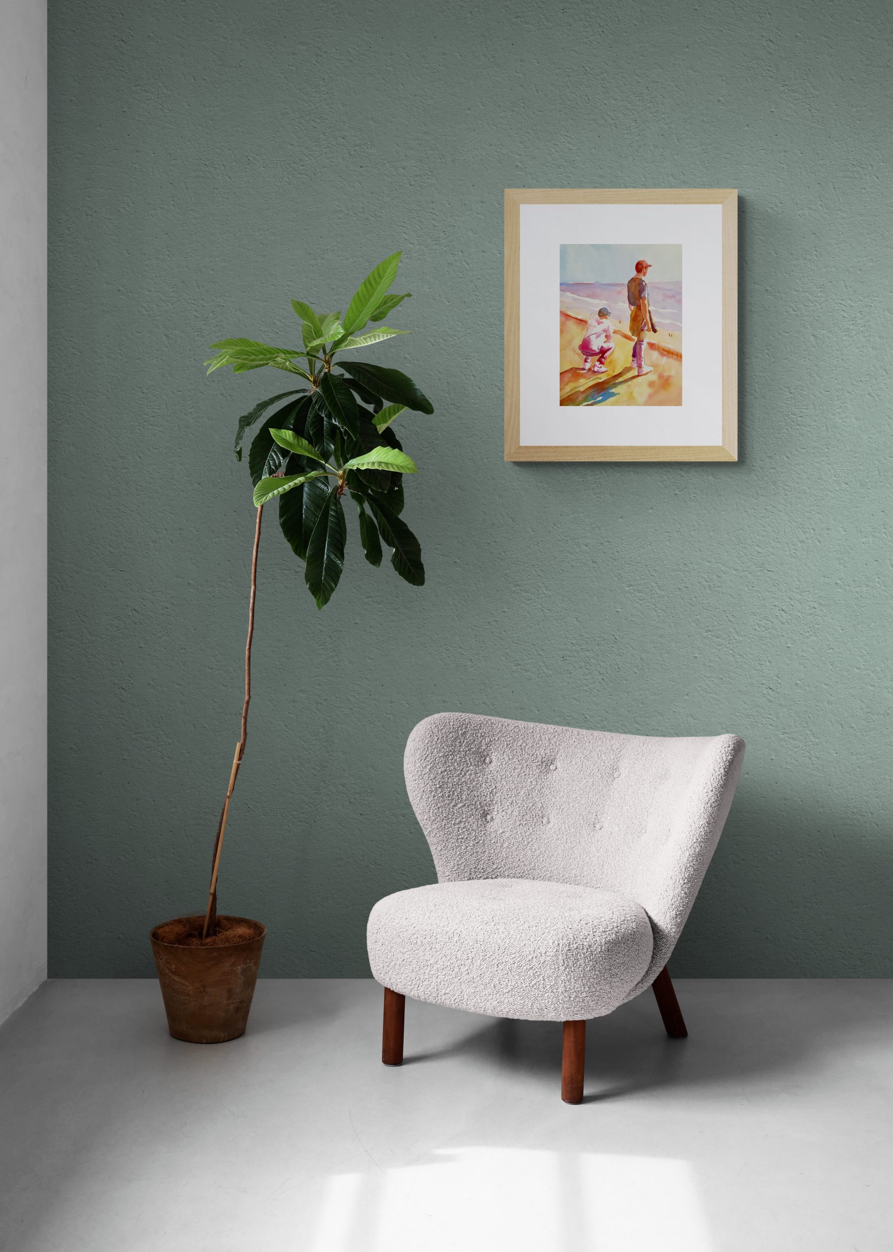 Large Tropical Plant And Comfy Chair(9)