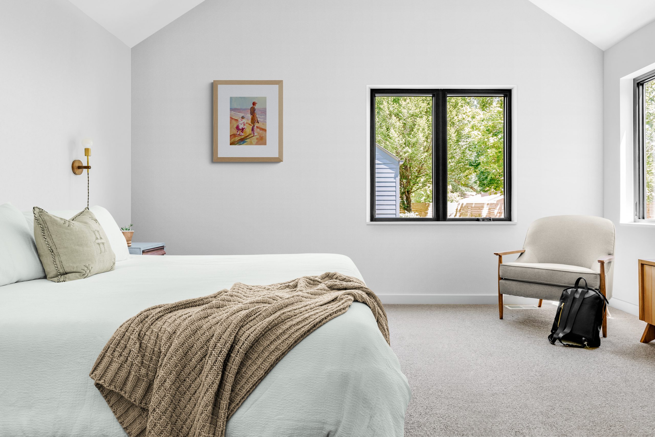 Comfy Bedroom With A Garden View